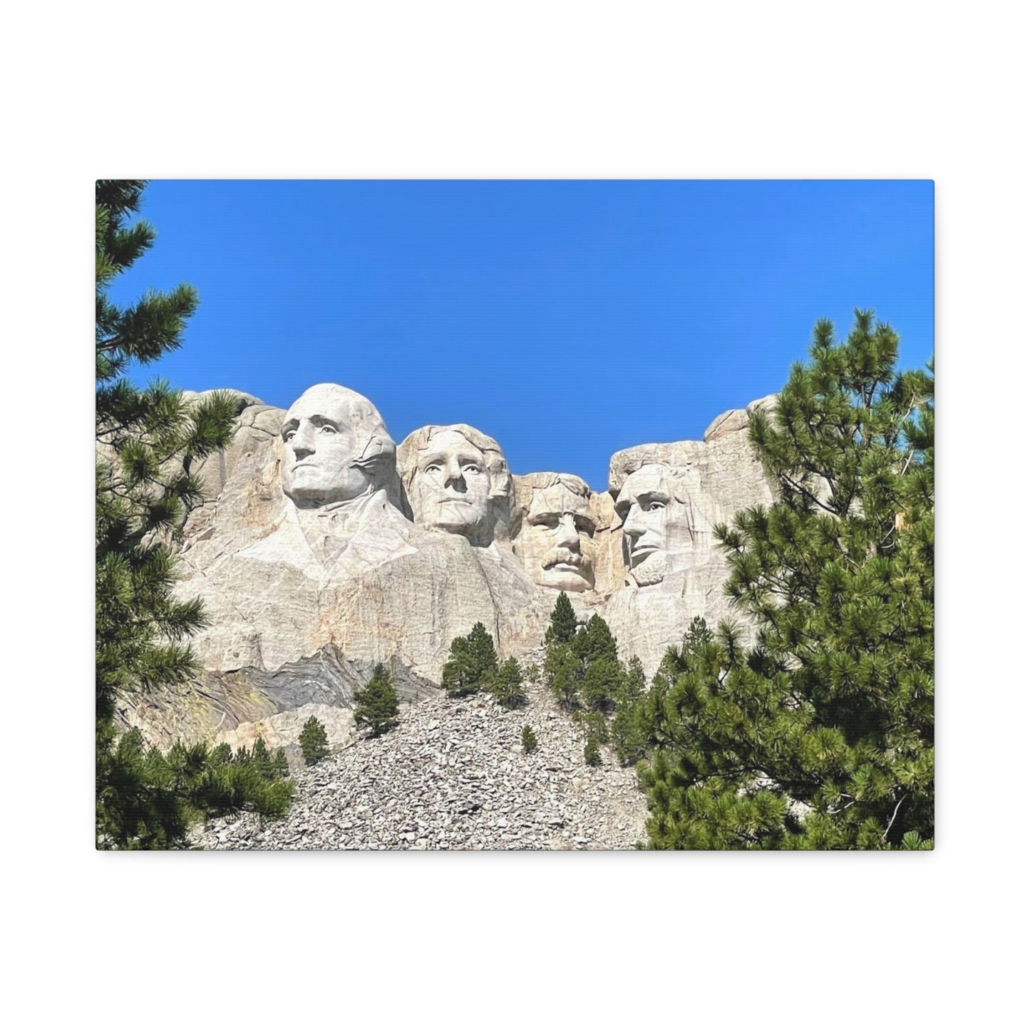 Rustic Mount Rushmore Canvas Art - Stretched Wall Decor