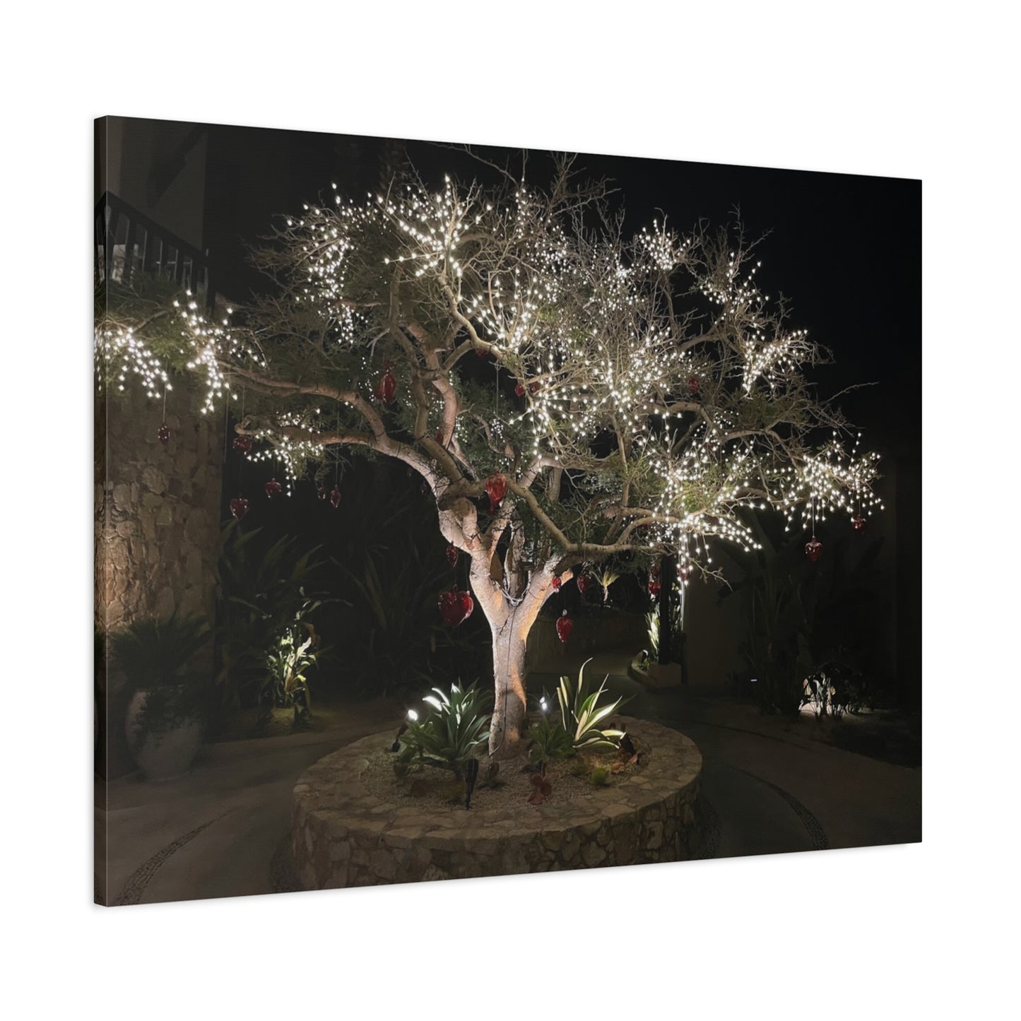 Holiday Canvas Art: Illuminated Tree Wall Decor