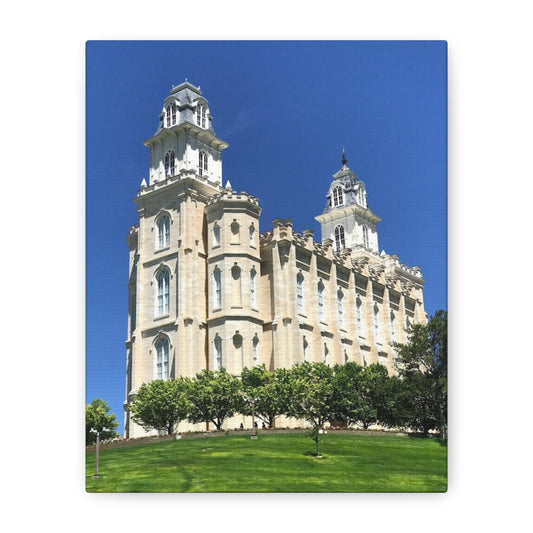 Matte Canvas Wall Art - Beautiful Architectural Print for Home Décor Manti Temple LDS