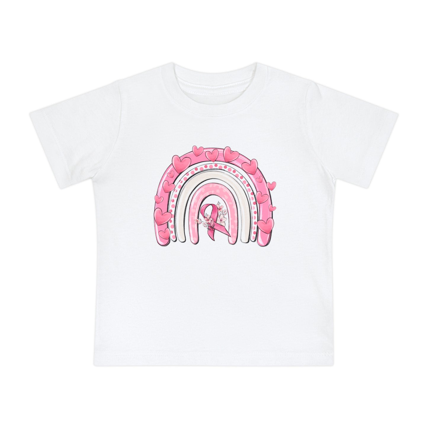 Breast Cancer Rainbow Baby Short Sleeve T-Shirt