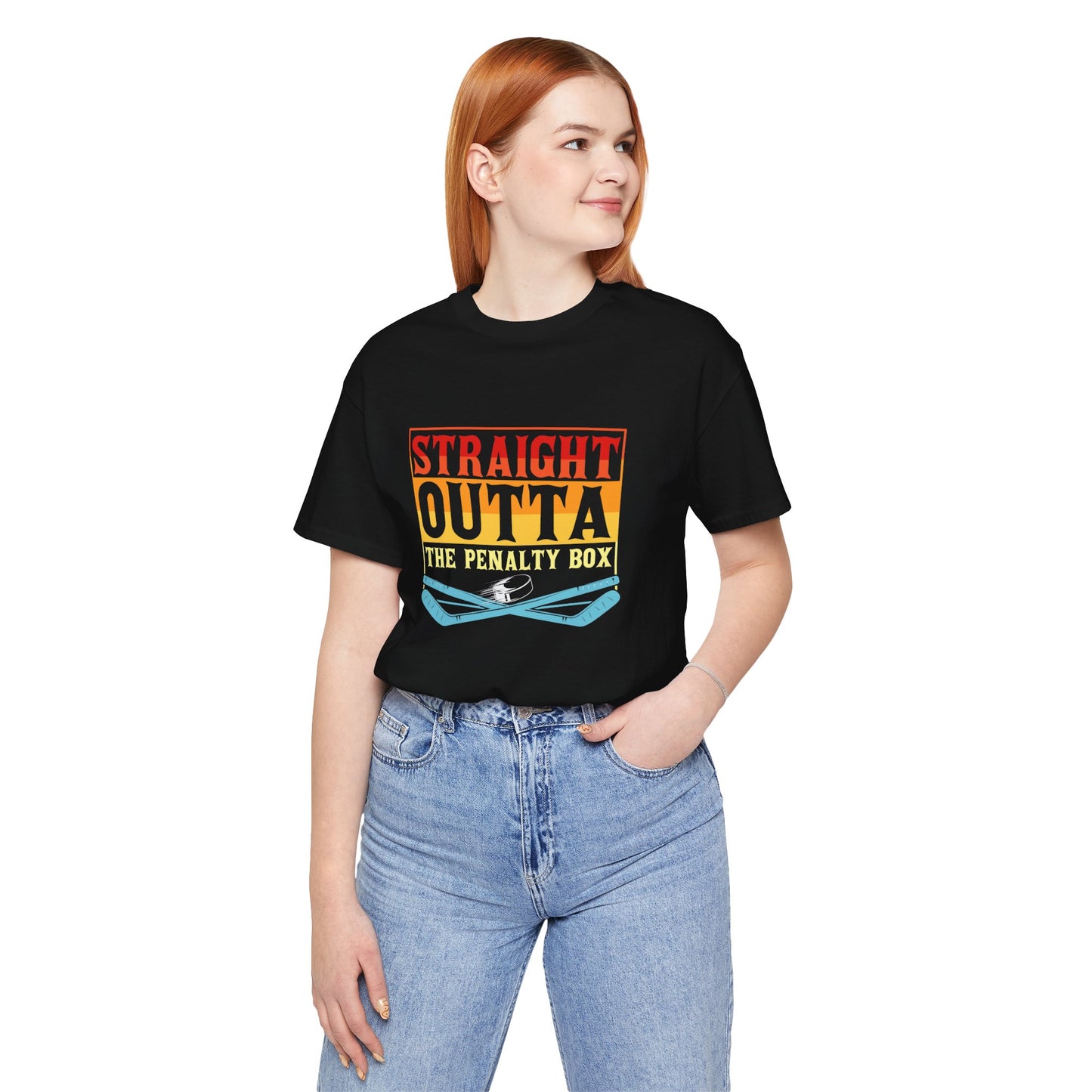 Straight Outta The Penalty Box Unisex T-Shirt - Fun Sports Tee for Game Day Hockey