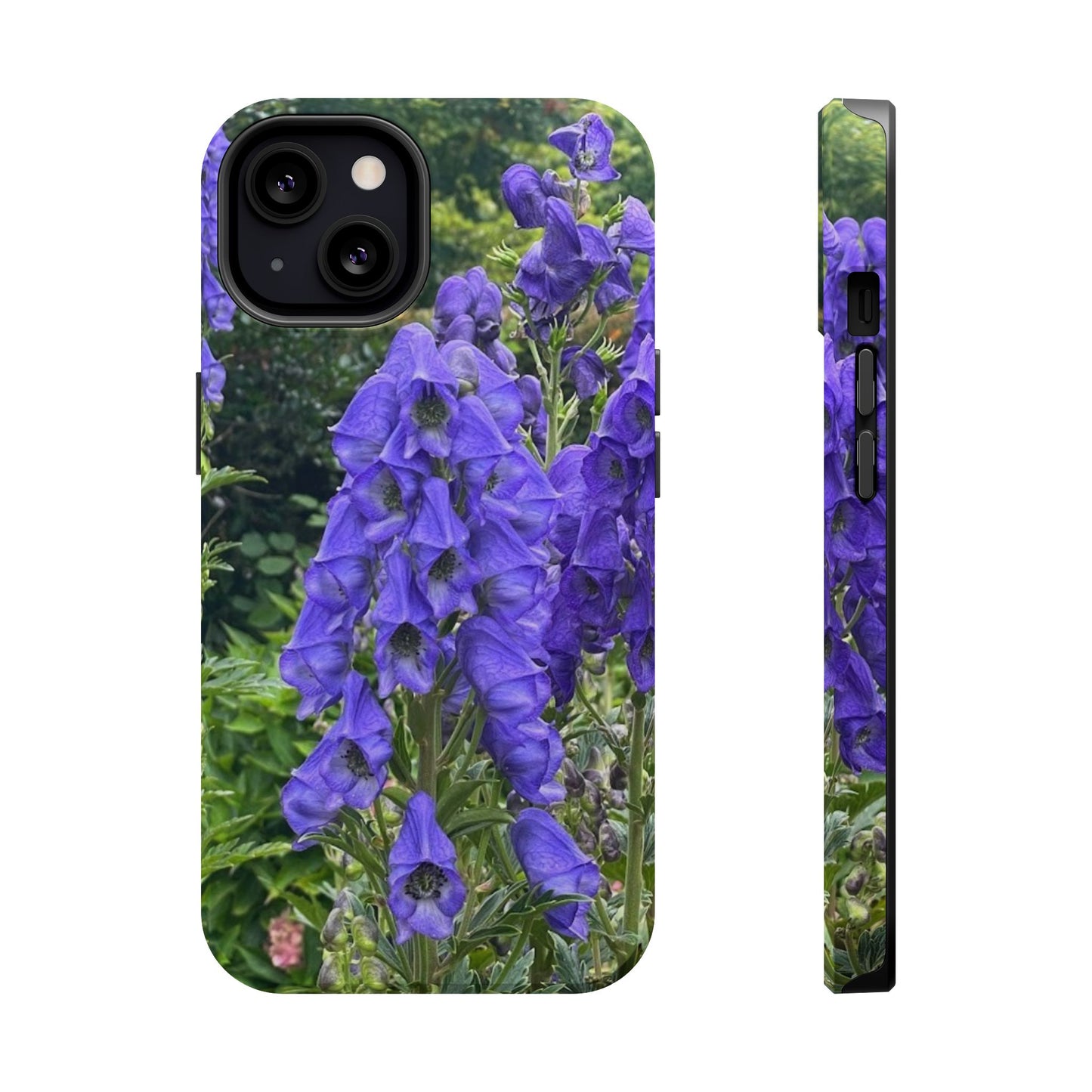Floral Magnetic Tough Case - Vibrant Purple Flower Design for Resilience and Style