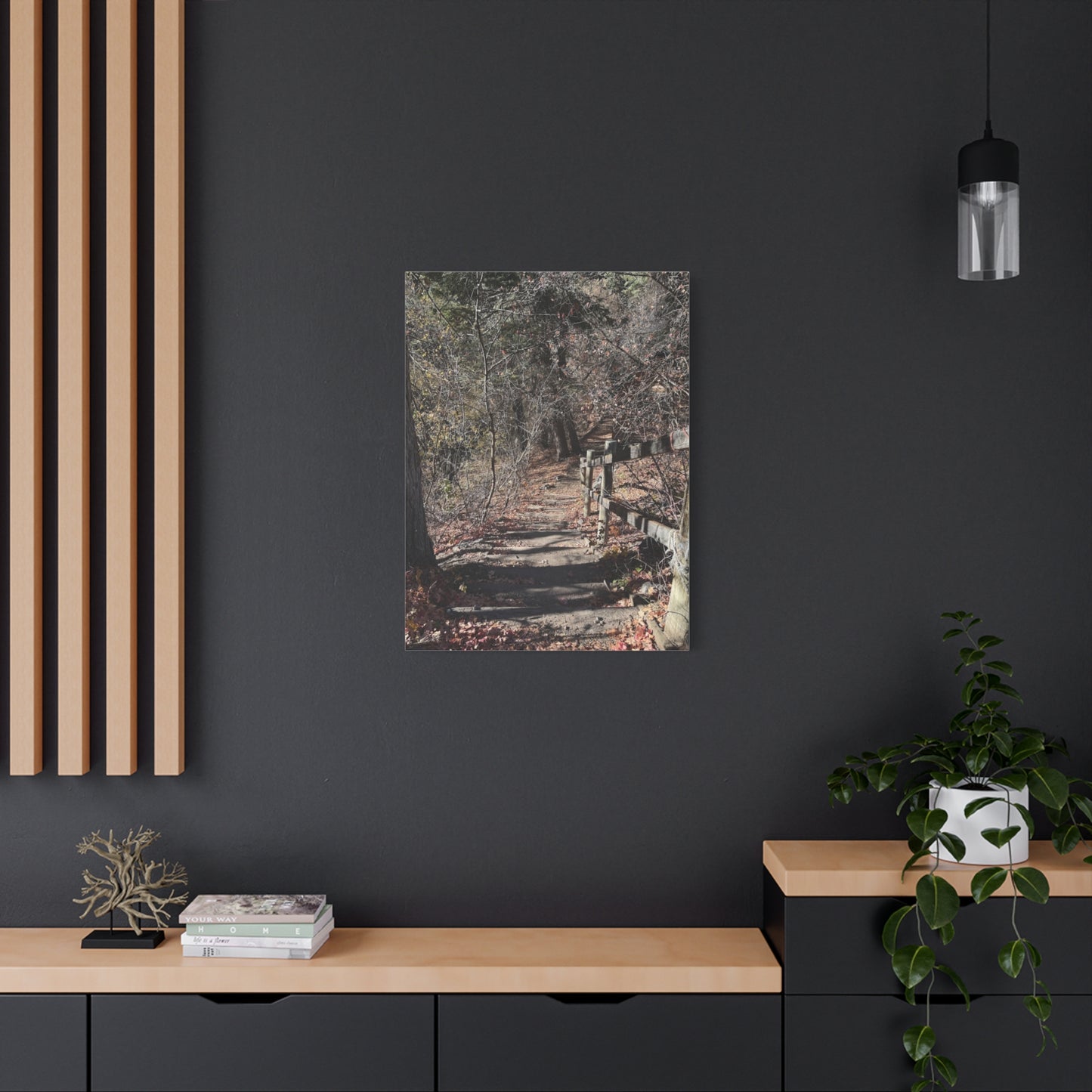 Nature Path Matte Canvas Wall Art - Tranquil Landscape Decor