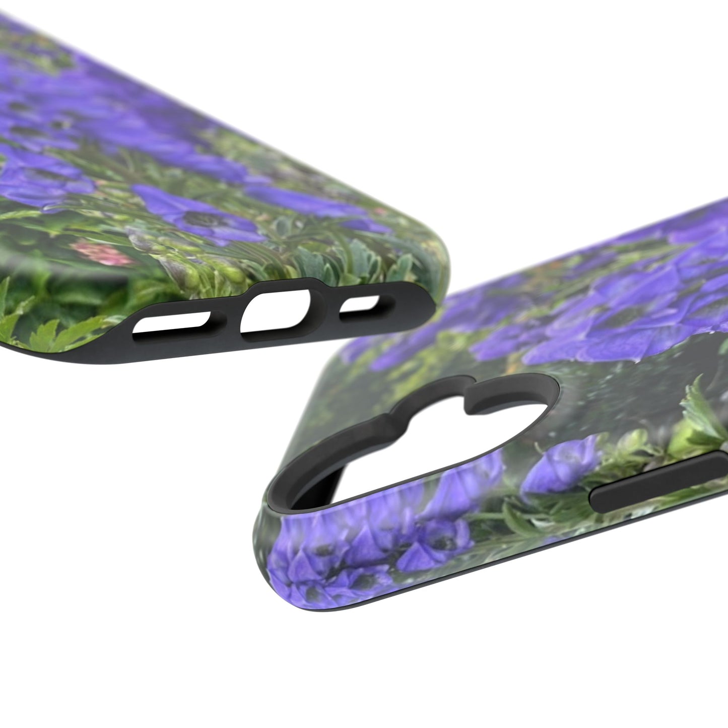 Floral Magnetic Tough Case - Vibrant Purple Flower Design for Resilience and Style