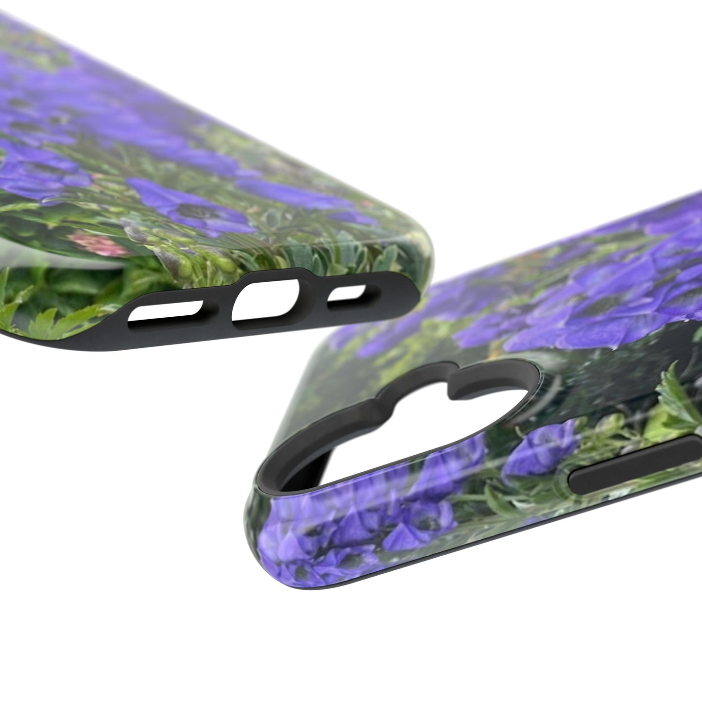 Floral Magnetic Tough Case - Vibrant Purple Flower Design for Resilience and Style