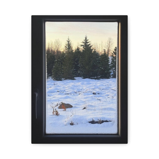 Serene Winter Landscape Art Print - Stretched Matte Canvas