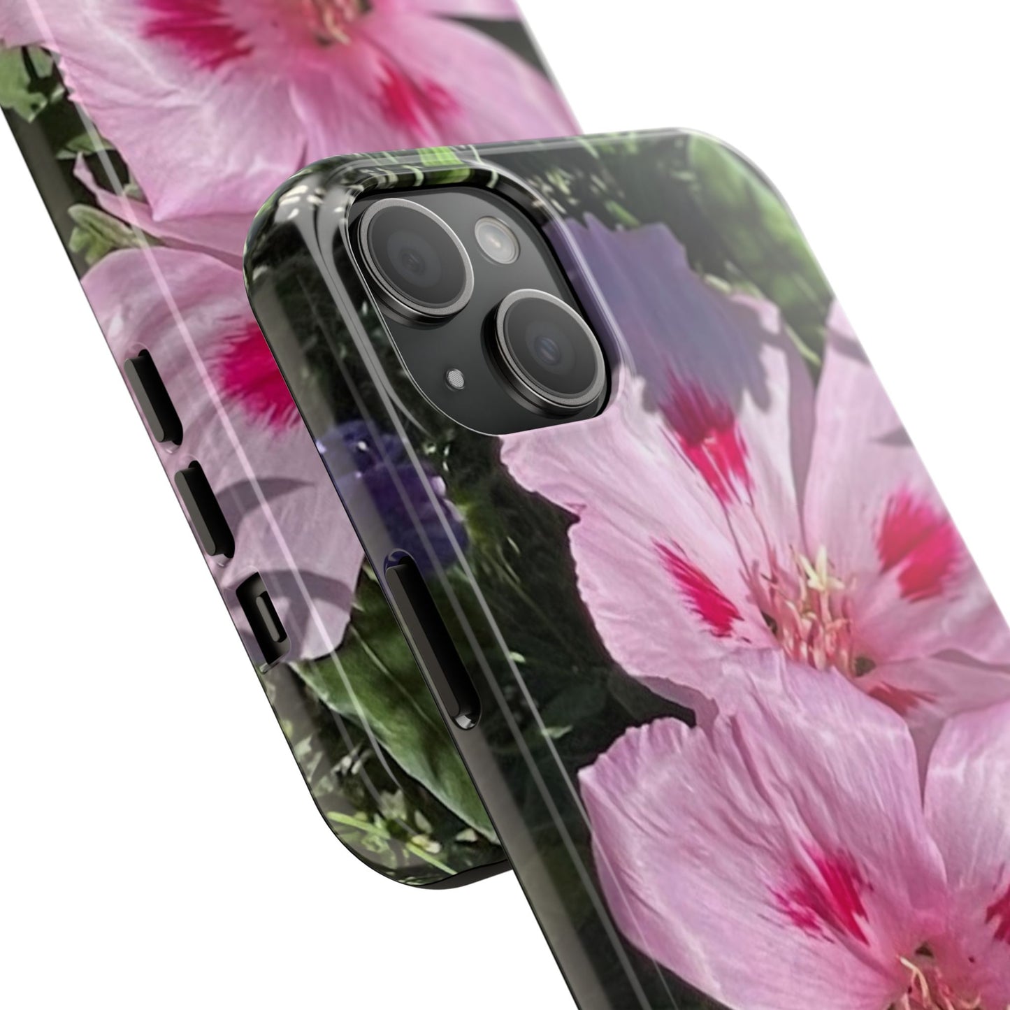 Vibrant Floral Tough Phone Case - Durable Protection with Stunning Pink Flowers