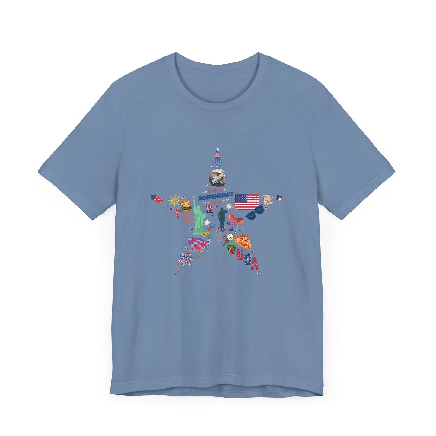 Independence Day Unisex Graphic Tee - Star Design for Celebrations