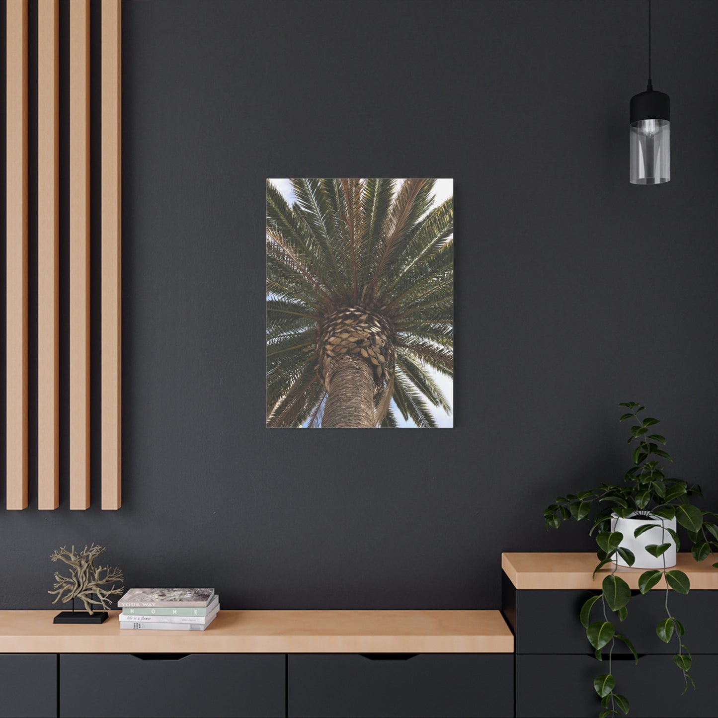 Tropical Palm Tree Canvas Art - Stretched Wall Decor for Home or Office