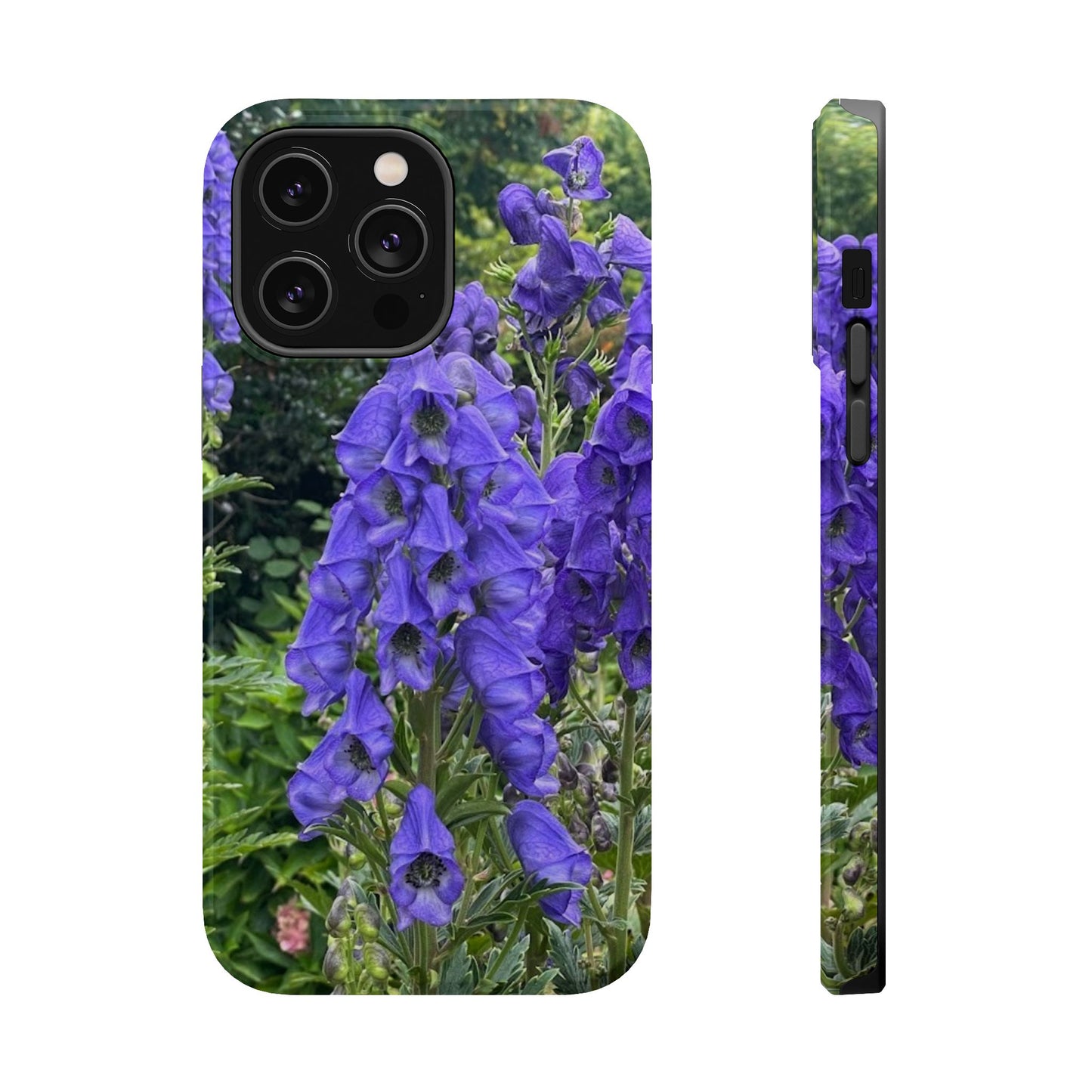 Floral Magnetic Tough Case - Vibrant Purple Flower Design for Resilience and Style