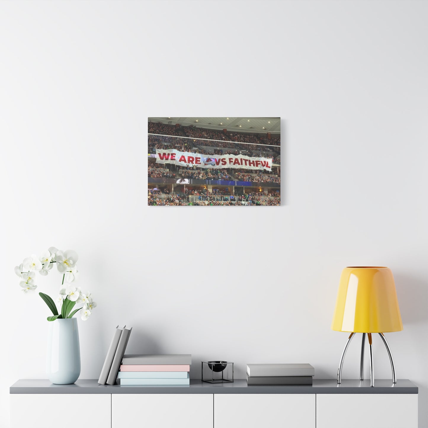 Stretched Canvas Wall Art - "We Are vs Faithful" - Colorado Avalanche - Ball Arena