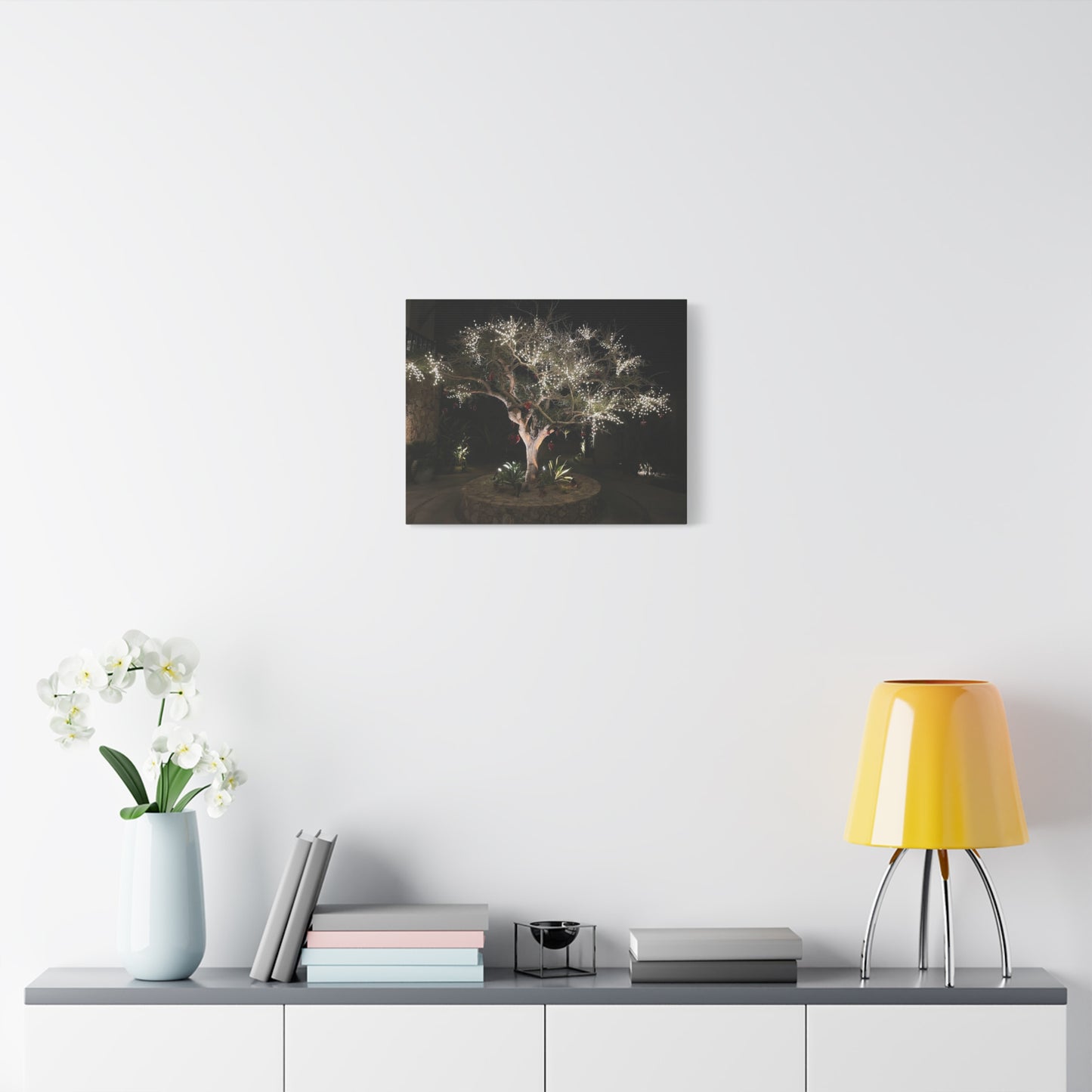 Holiday Canvas Art: Illuminated Tree Wall Decor