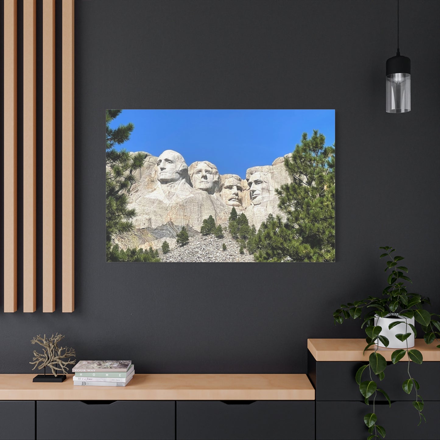 Rustic Mount Rushmore Canvas Art - Stretched Wall Decor