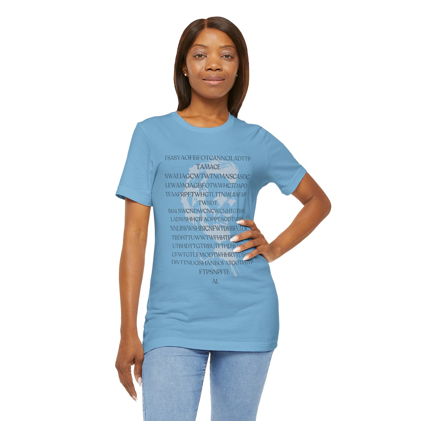 Lincoln's Gettysburg Address Unisex Jersey Short Sleeve Tee with Text Design