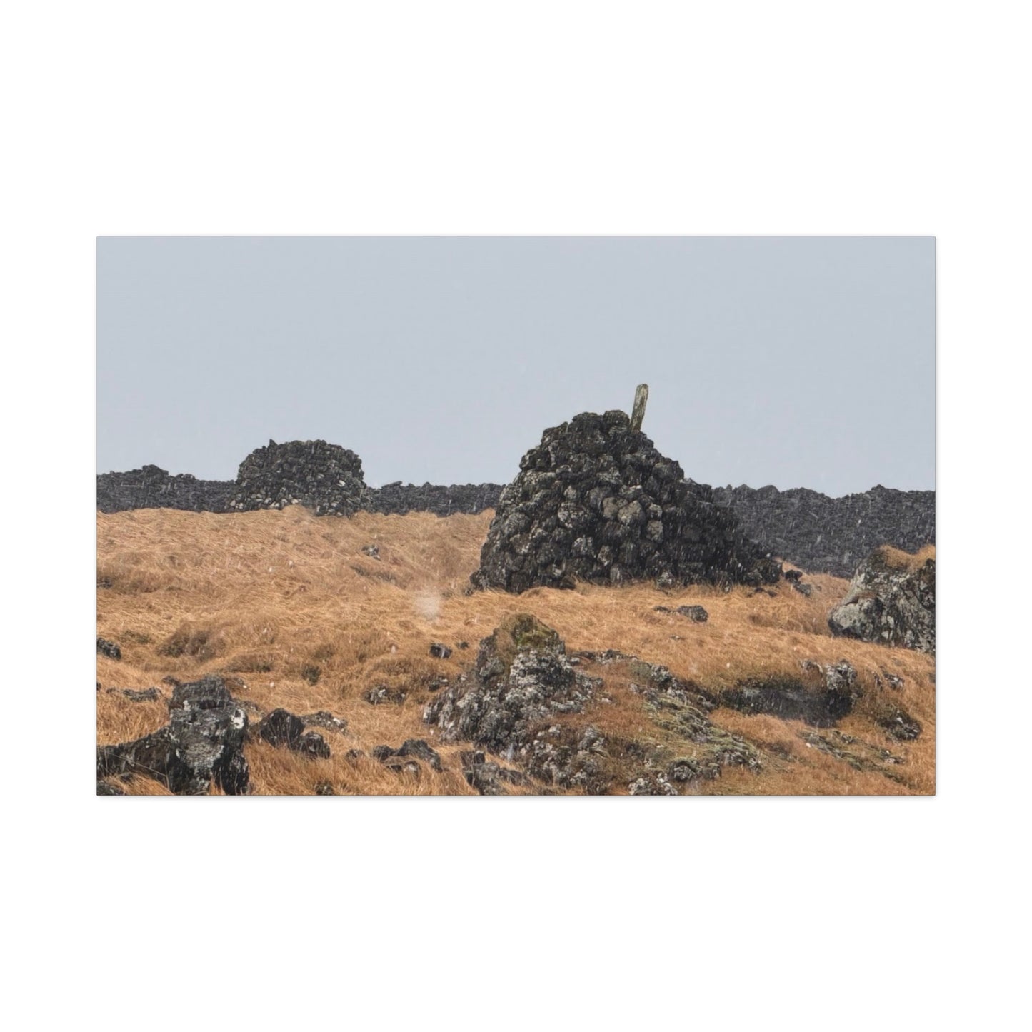 Nature-Inspired Stretched Canvas Art - Tranquil Rock Formation