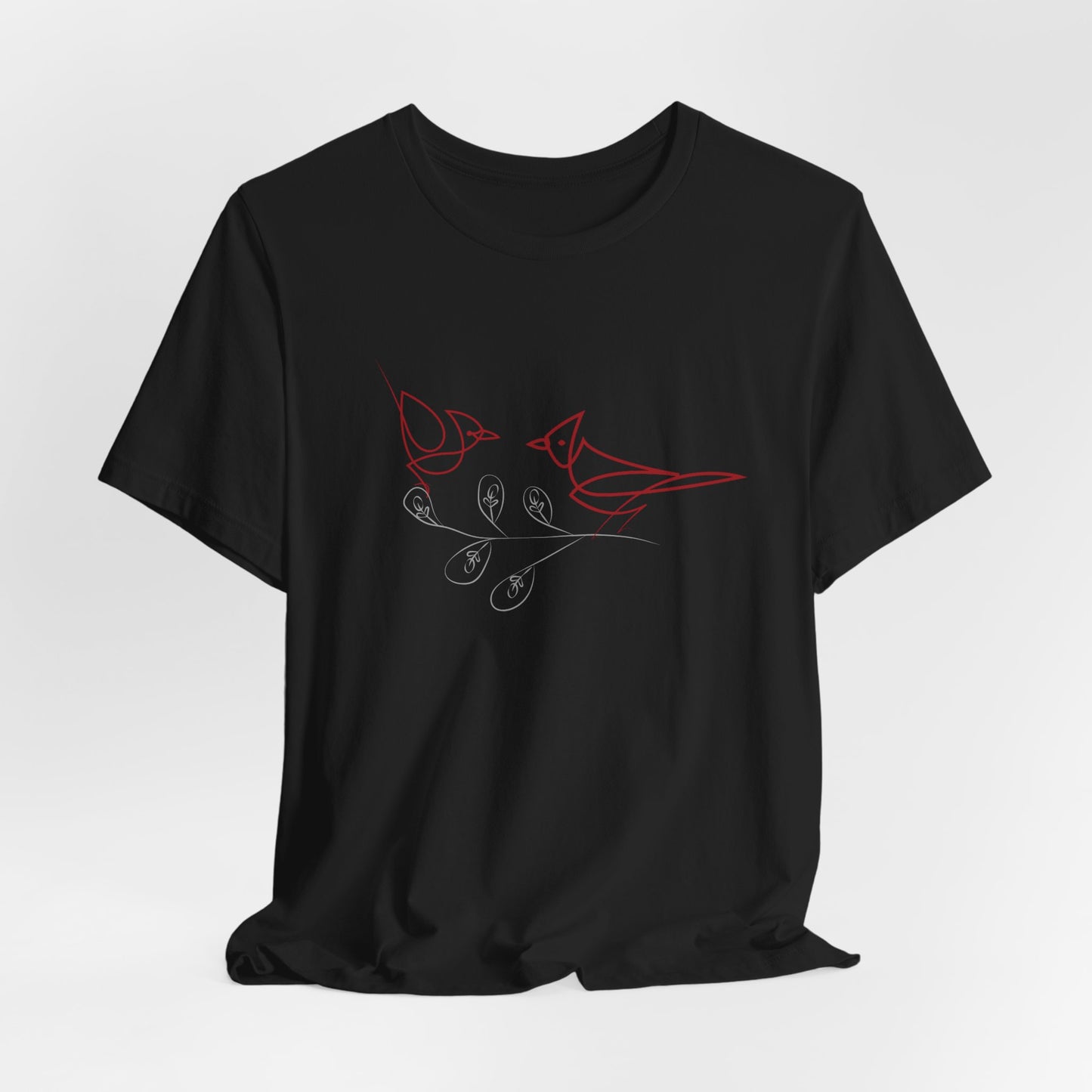 Cardinal Bird Short Sleeve Tee - Unisex Jersey T-Shirt
