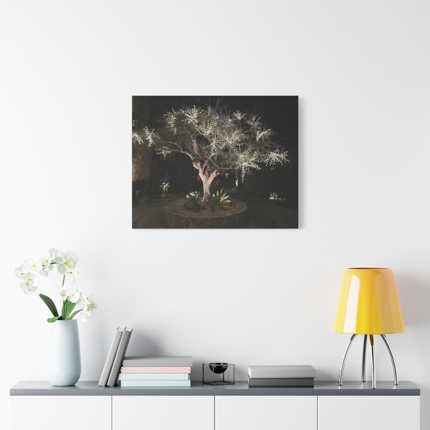 Holiday Canvas Art: Illuminated Tree Wall Decor