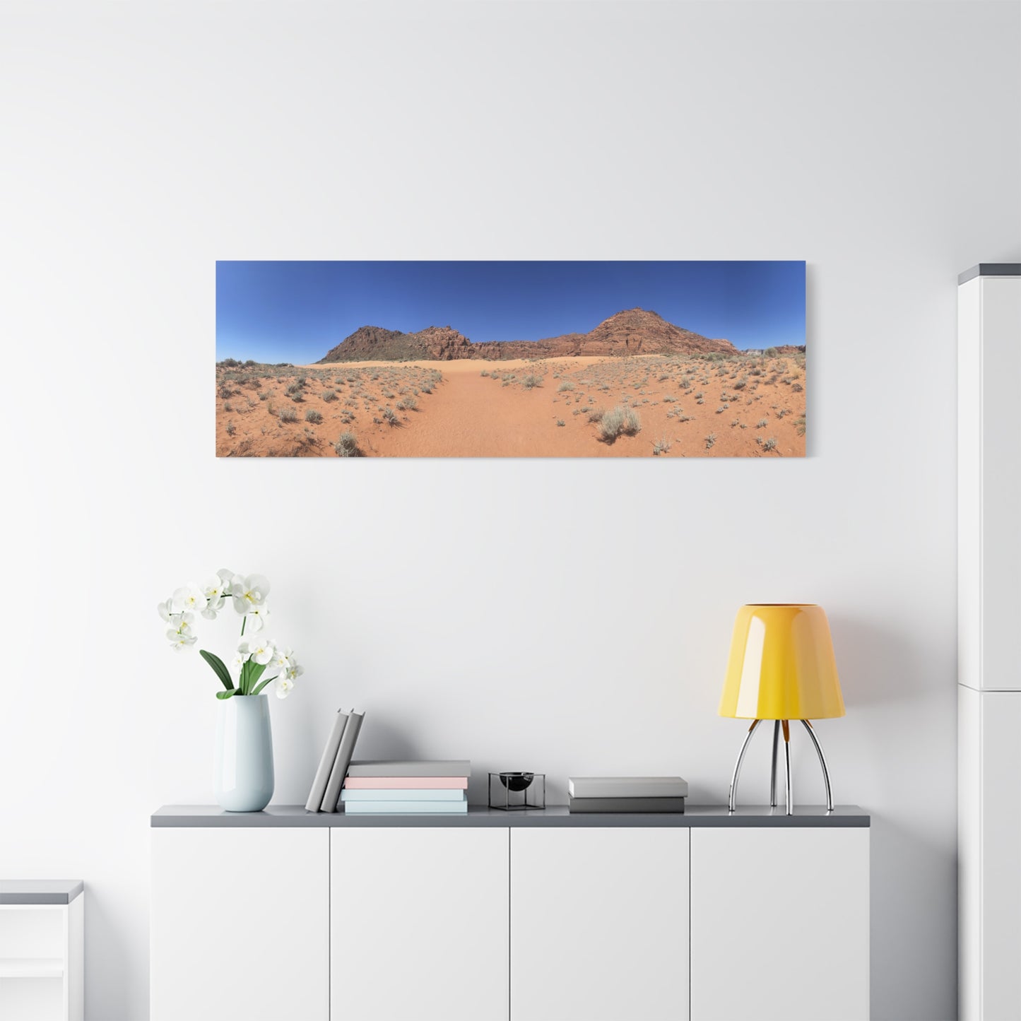 Desert Landscape Canvas Wall Art - Panoramic Modern Decor