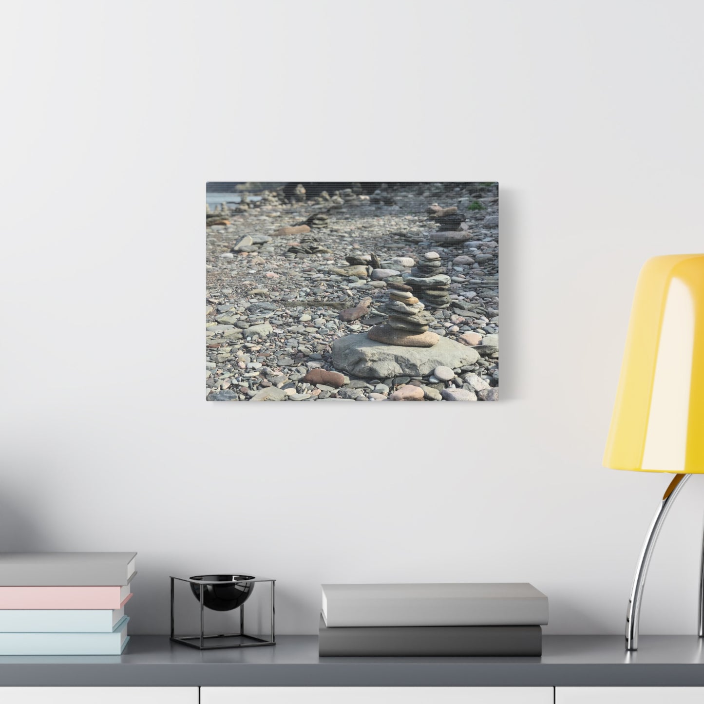 Serene Rock Balancing Canvas Art - 1.25" Matte Stretched Wall Décor