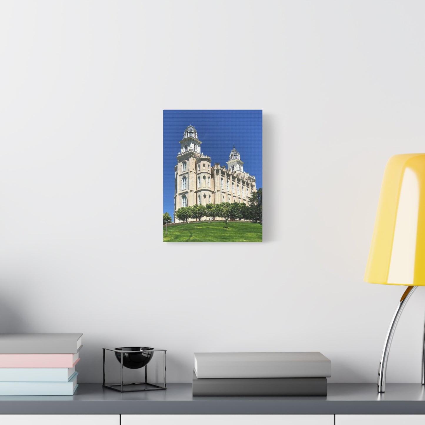 Matte Canvas Wall Art - Beautiful Architectural Print for Home Décor Manti Temple LDS