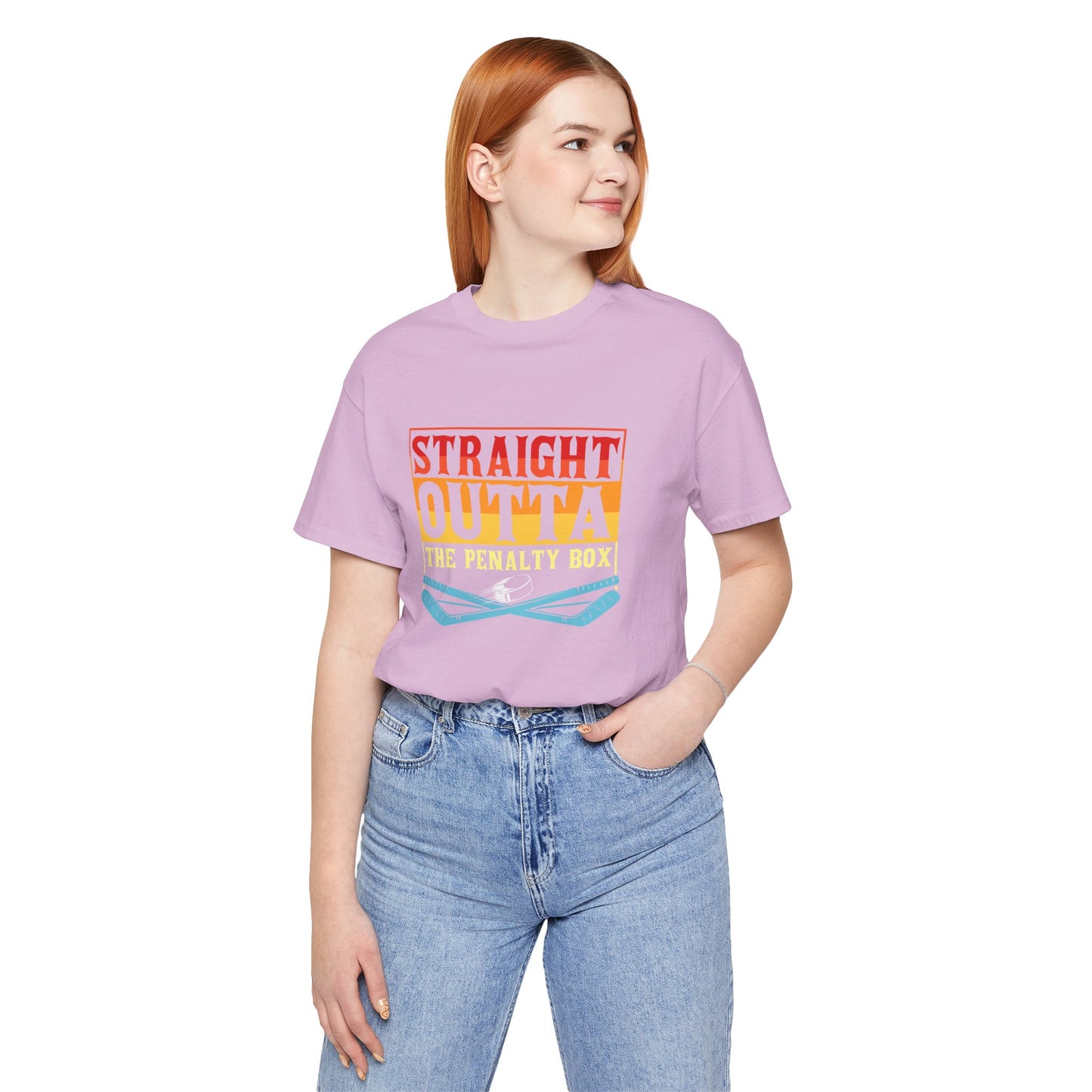Straight Outta The Penalty Box Unisex T-Shirt - Fun Sports Tee for Game Day Hockey