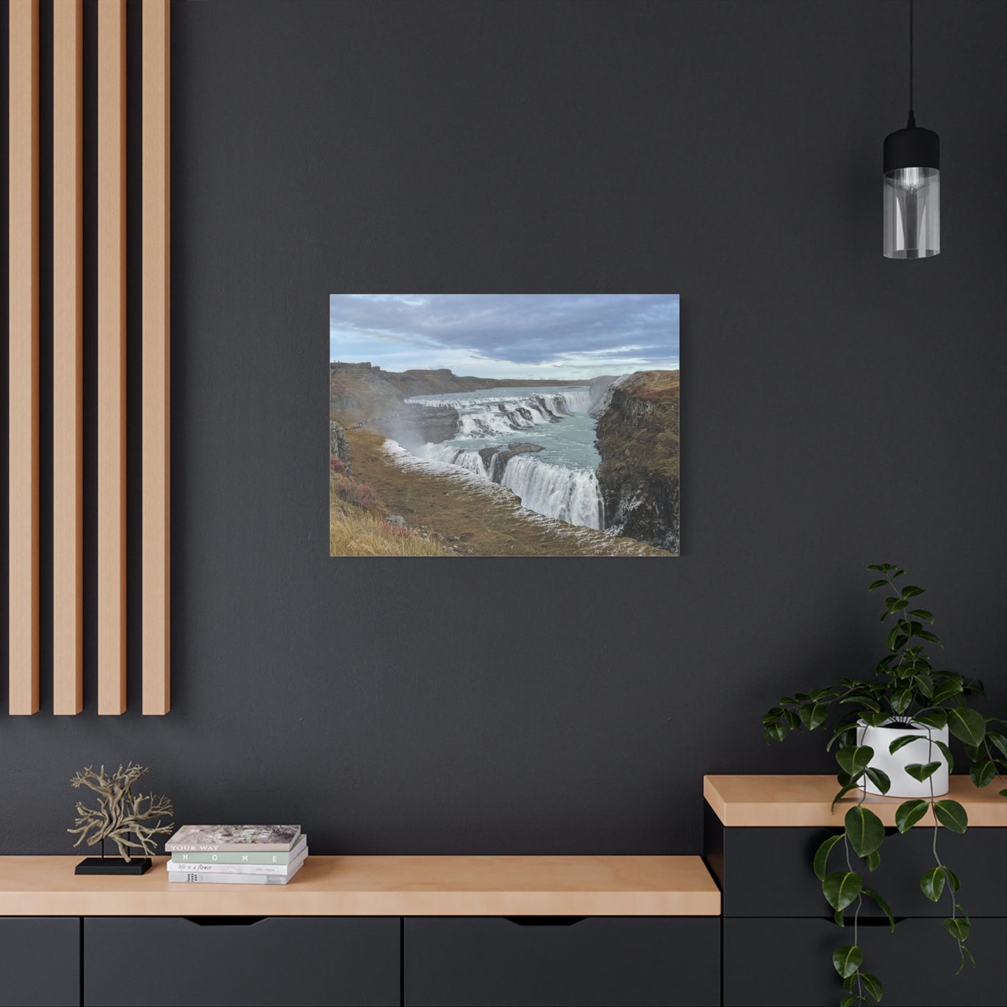 Serene Waterfall Canvas Wall Art - Tranquil Nature Decor