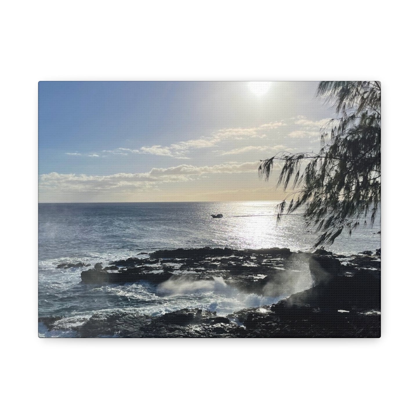 Coastal Serenity Canvas Wall Art - 12x16 Stretched Print