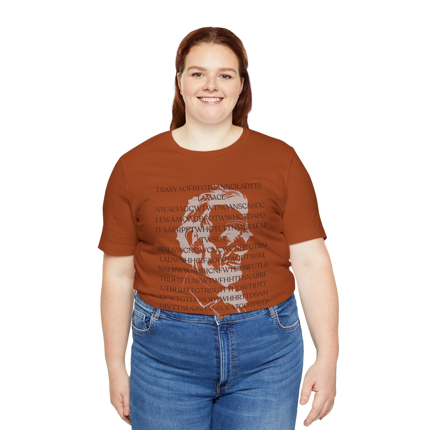 Lincoln's Gettysburg Address Unisex Jersey Short Sleeve Tee with Text Design