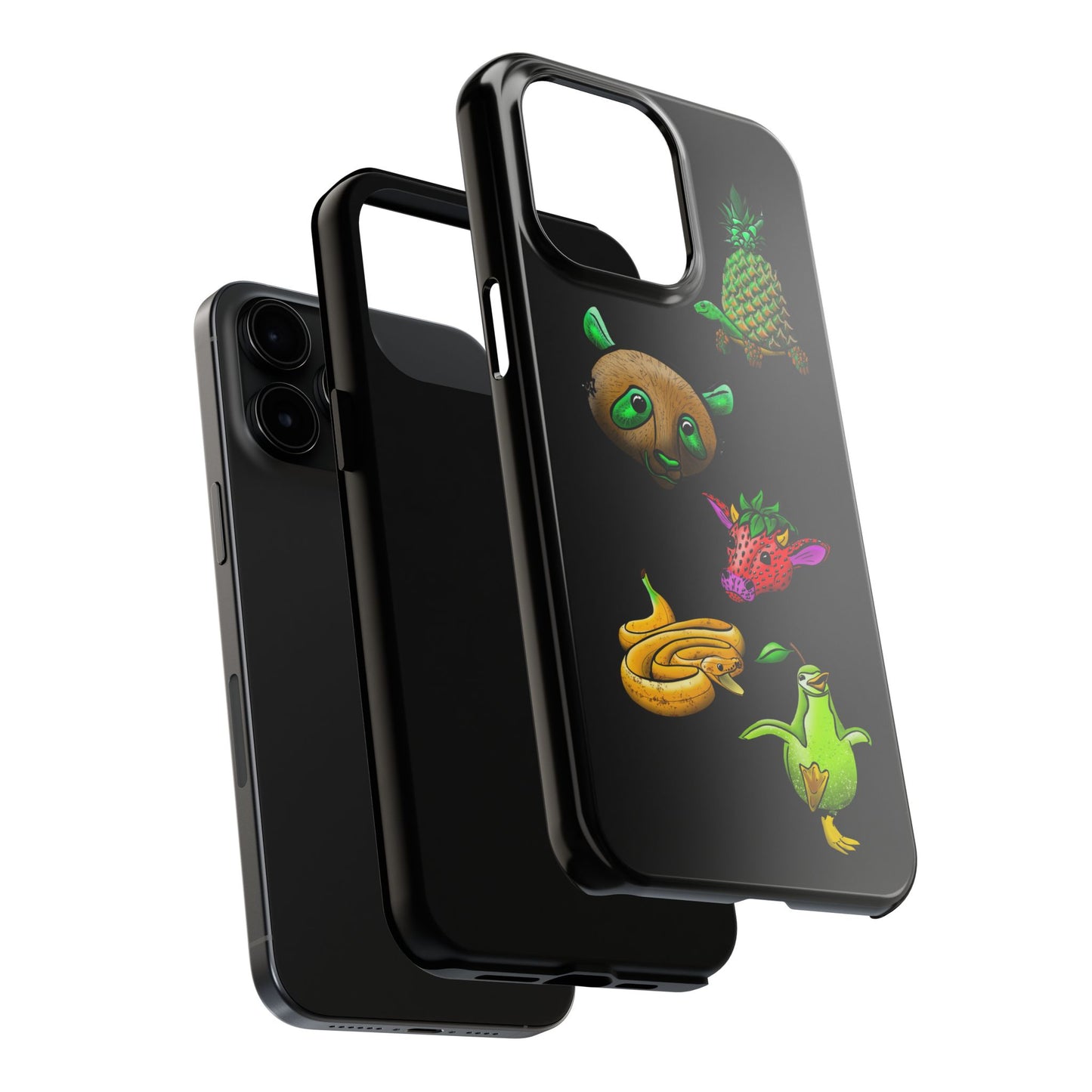 Colorful Animal Design Tough Phone Case - Unique Protection for Wildlife Lovers