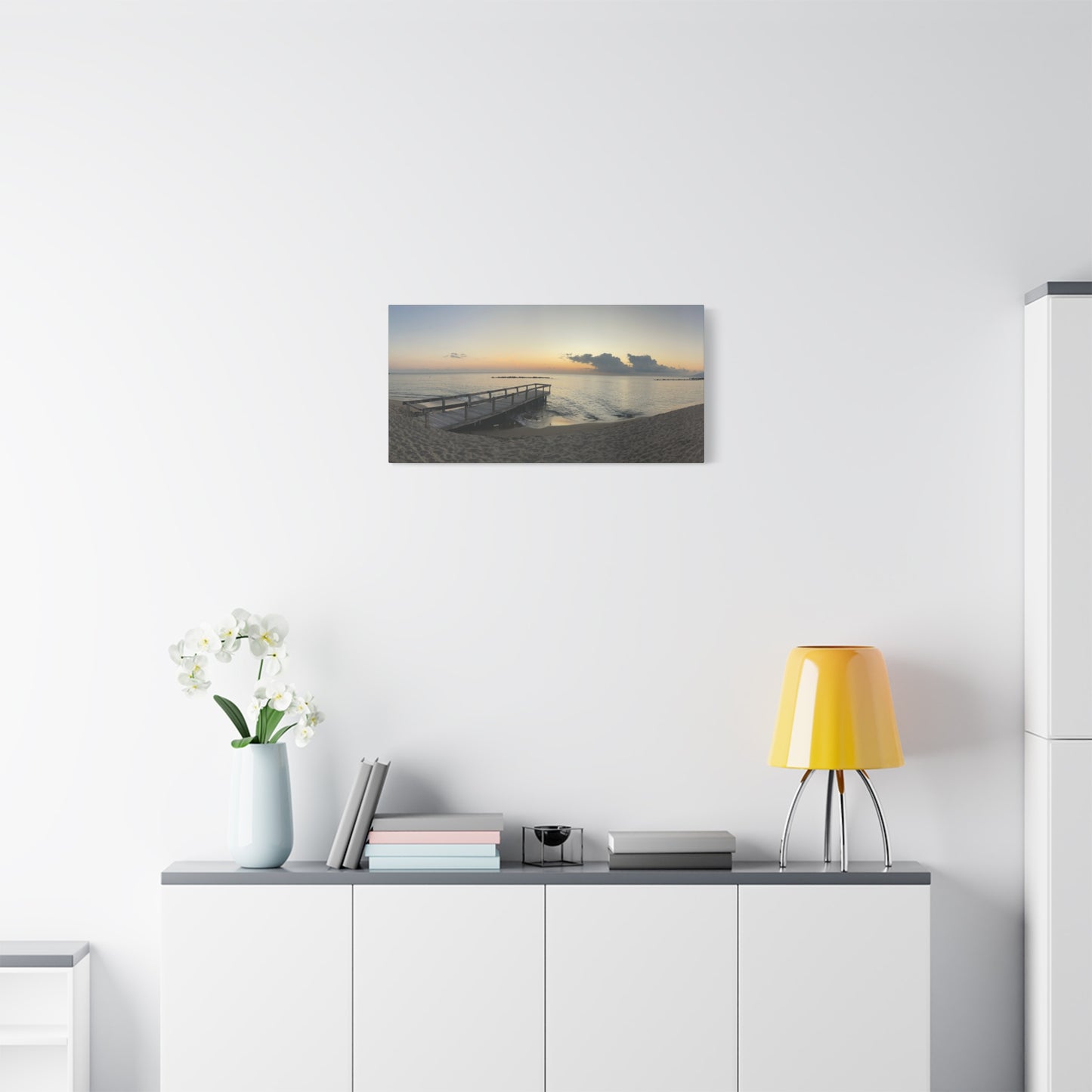 Serene Beach Sunset Canvas Wall Art