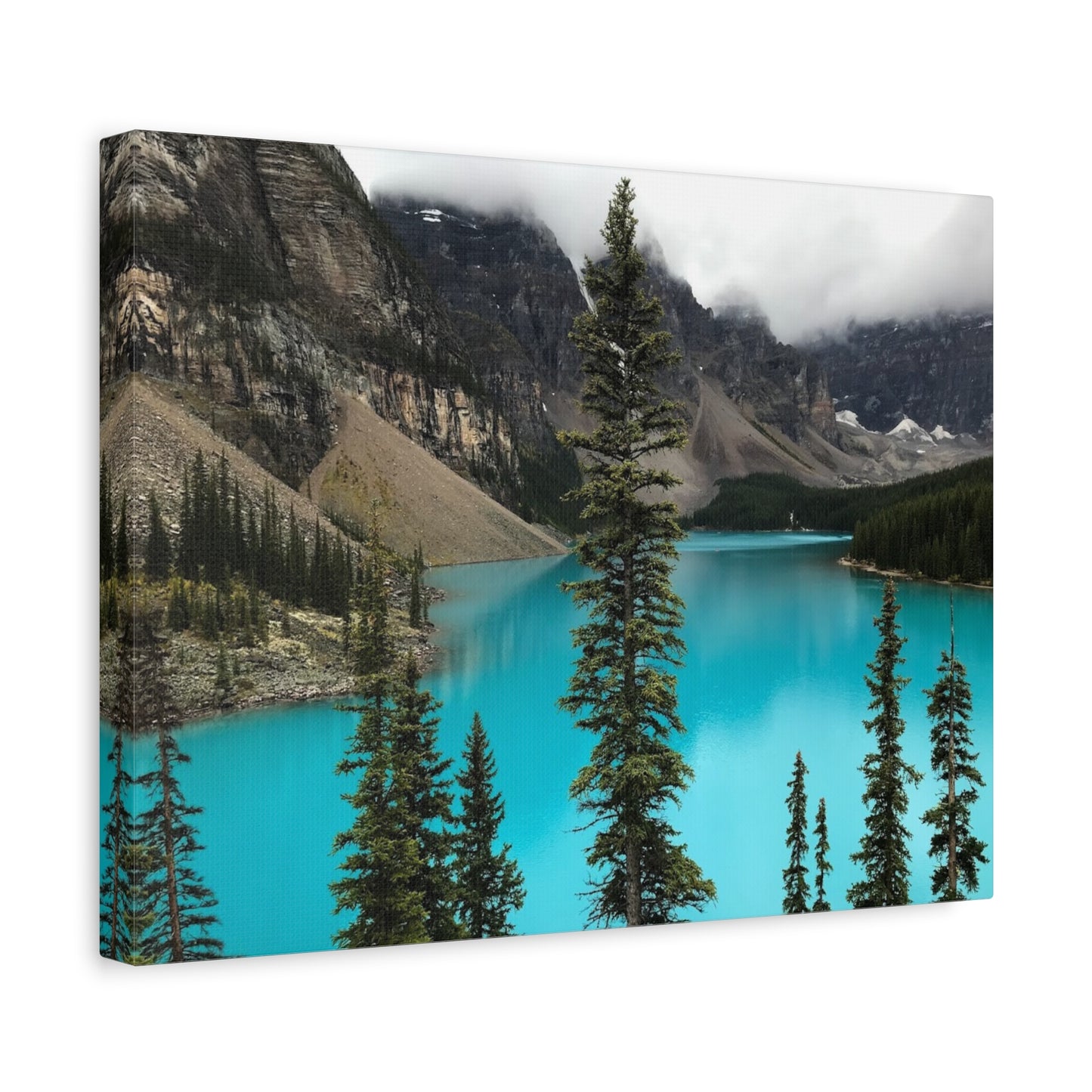 Scenic Landscape Canvas Wall Art - Tranquil Mountain Lake Decor