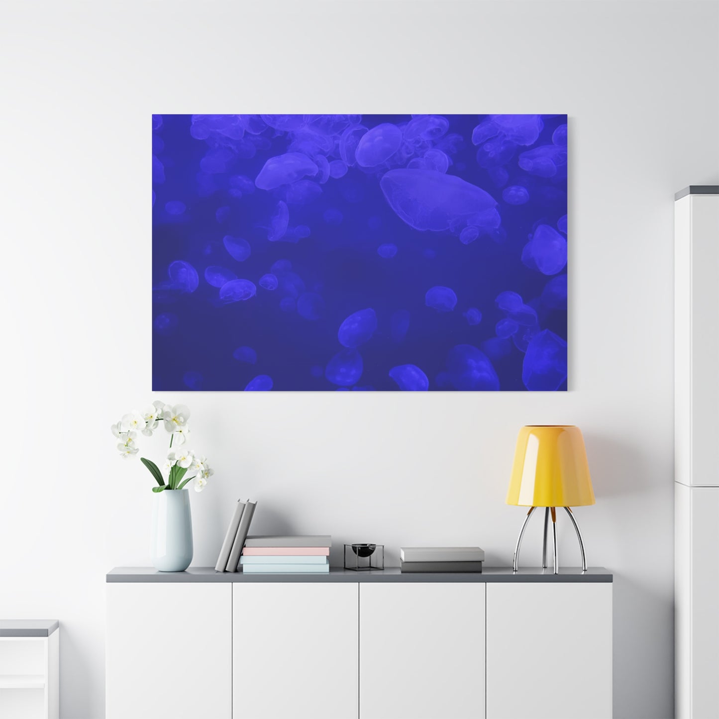 Jellyfish Watercolor Canvas Art - Ocean Theme Wall Decor