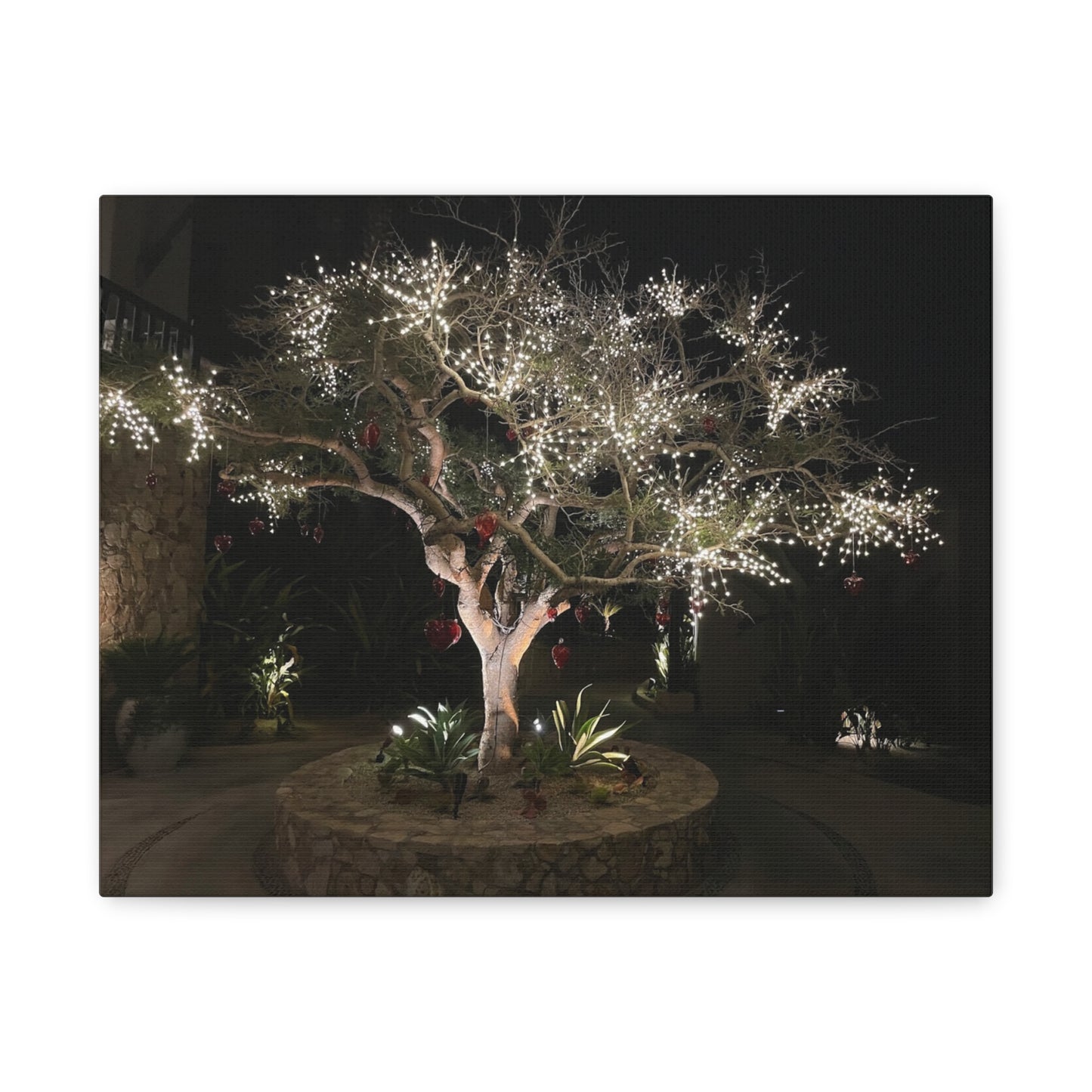 Holiday Canvas Art: Illuminated Tree Wall Decor