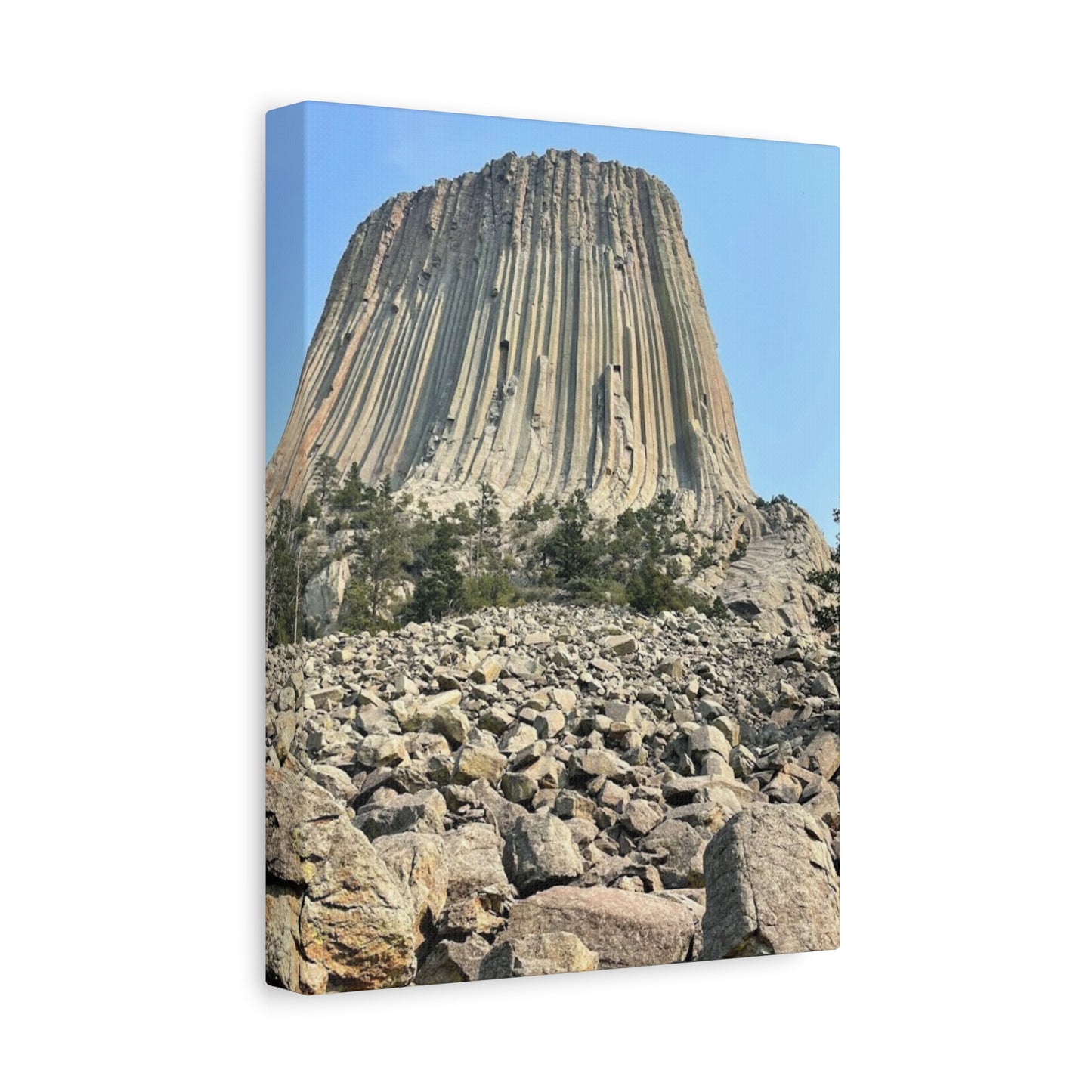 Nature Art Canvas Print - Majestic Rock Formation Devil's Tower