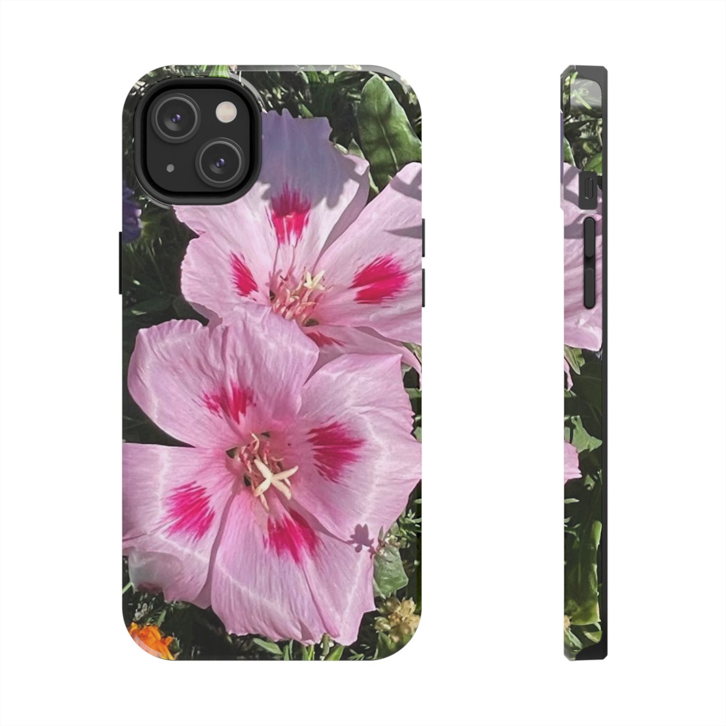 Vibrant Floral Tough Phone Case - Durable Protection with Stunning Pink Flowers