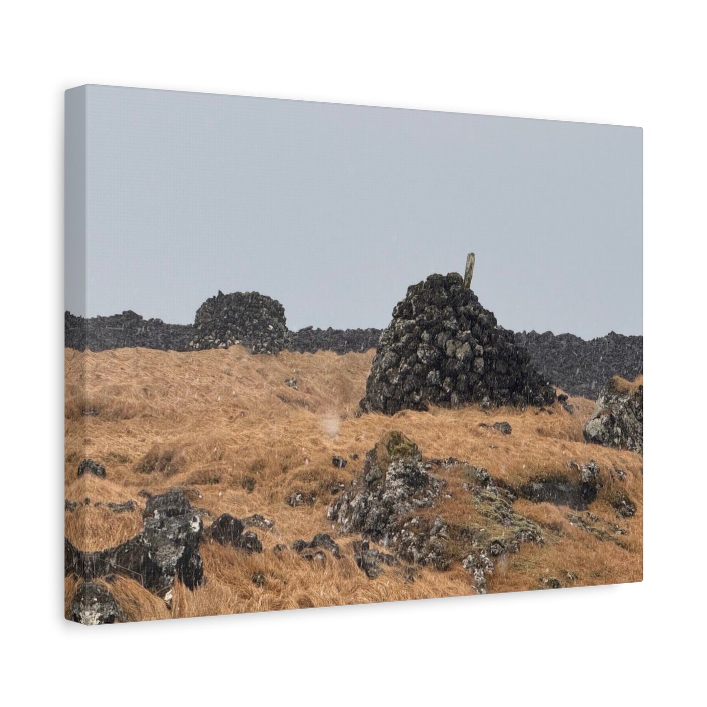 Nature-Inspired Stretched Canvas Art - Tranquil Rock Formation
