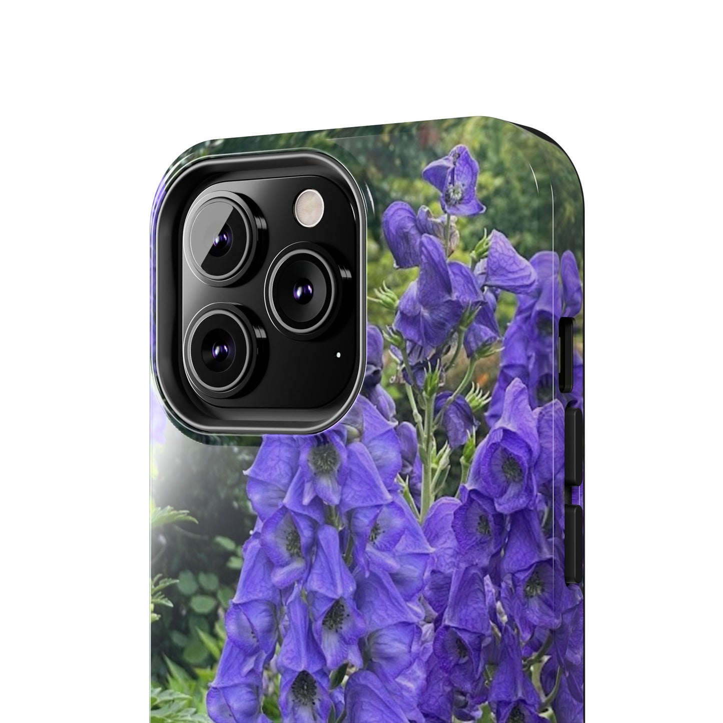 Elegant Floral Tough Phone Case - Purple Aconite Design