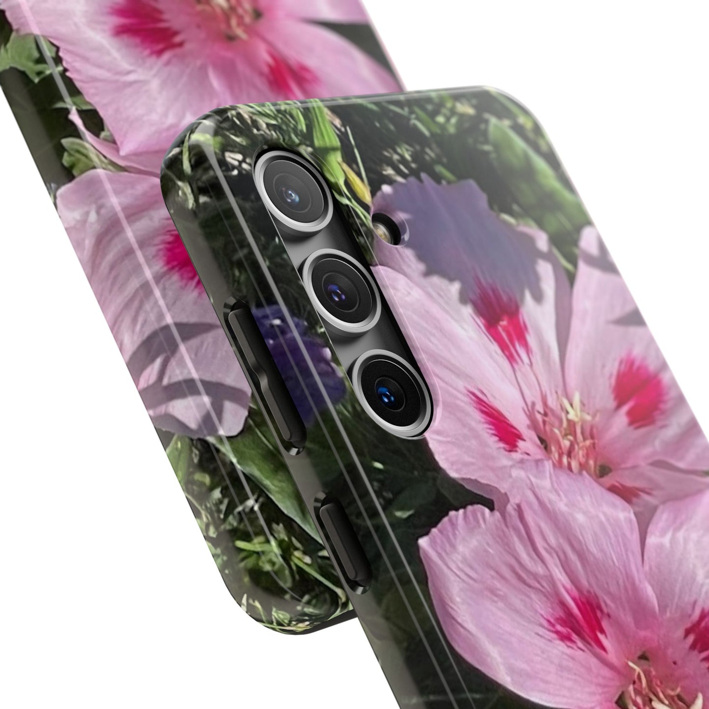 Vibrant Floral Tough Phone Case - Durable Protection with Stunning Pink Flowers