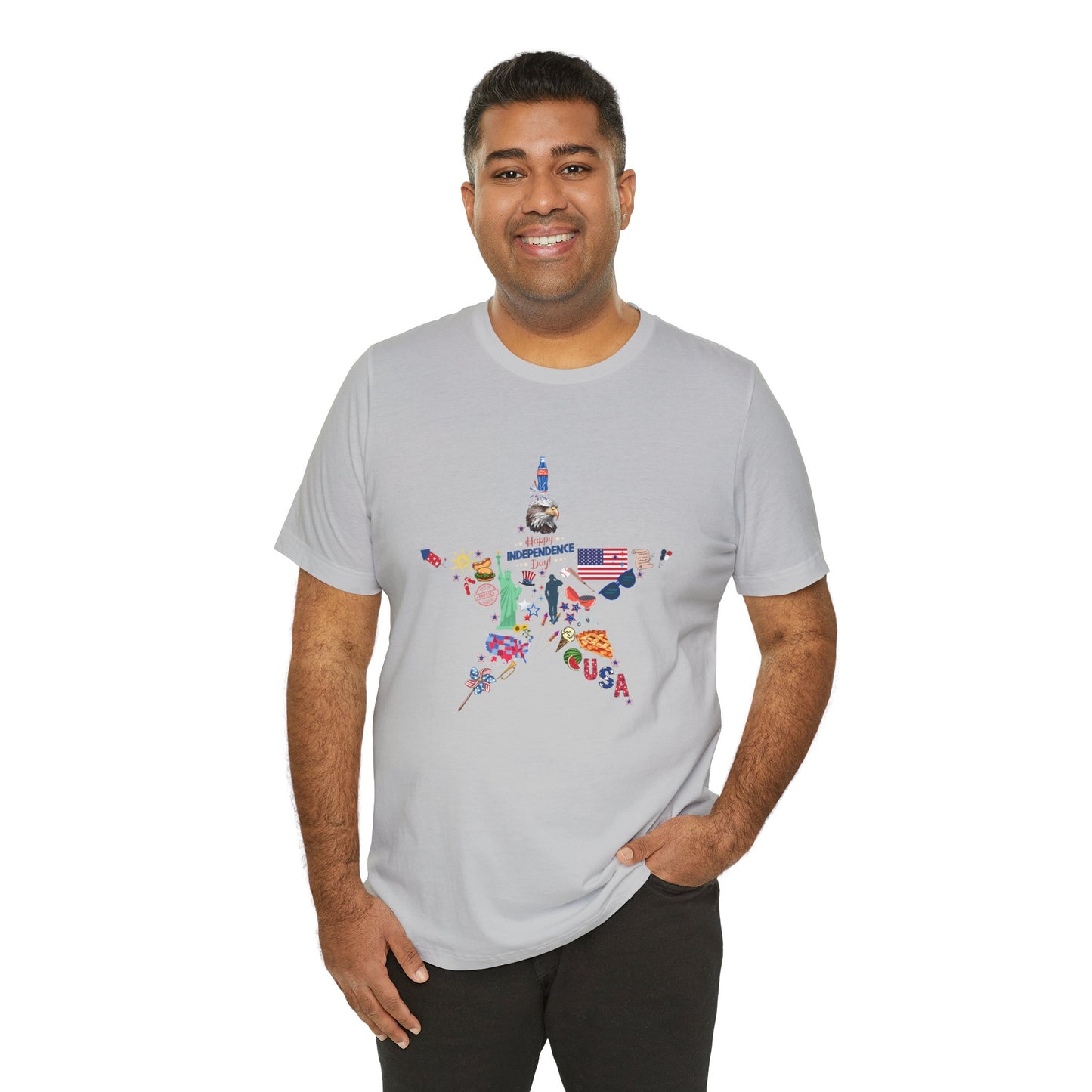Independence Day Unisex Graphic Tee - Star Design for Celebrations