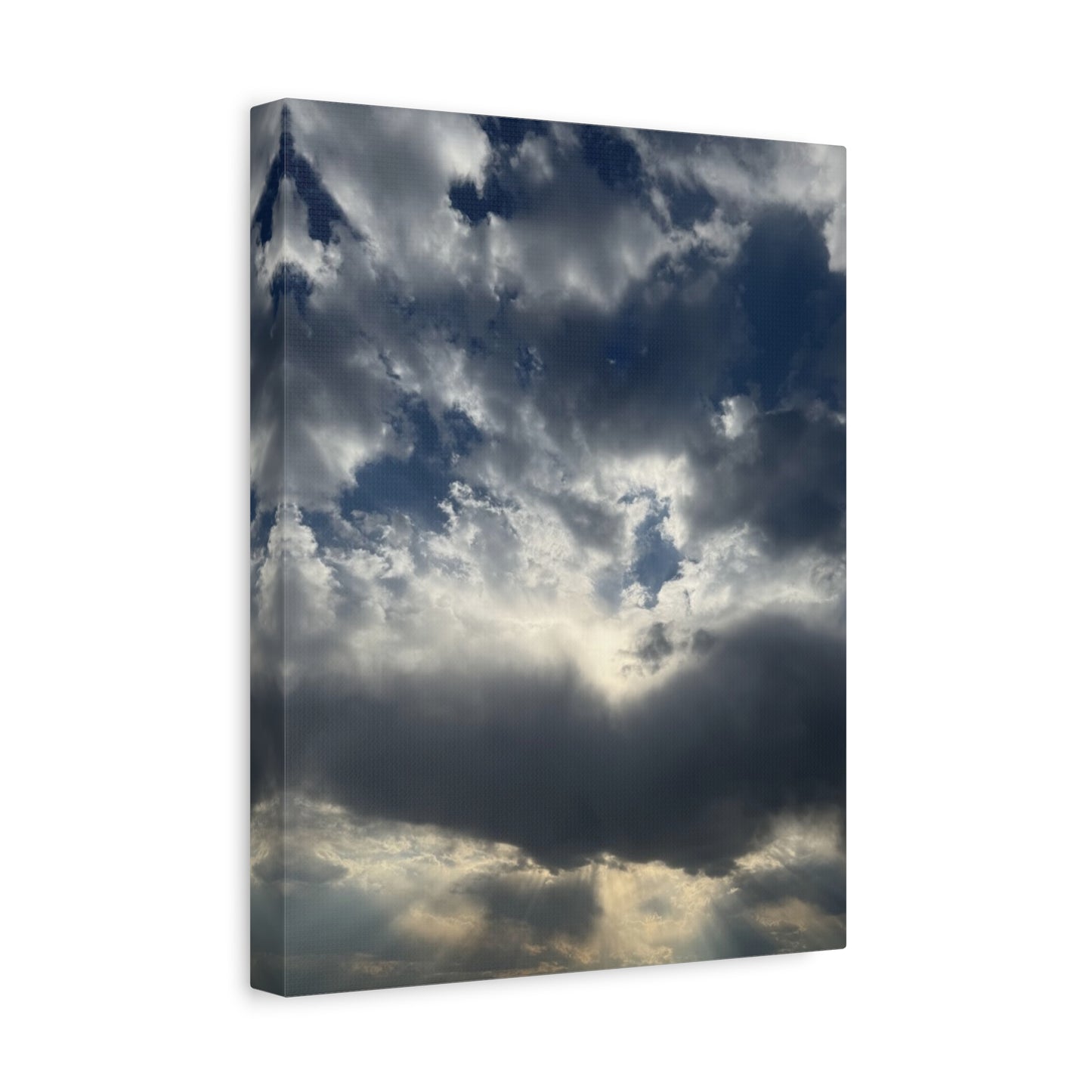 Cloudy Sky Canvas Art - Stretched Matte Wall Decor