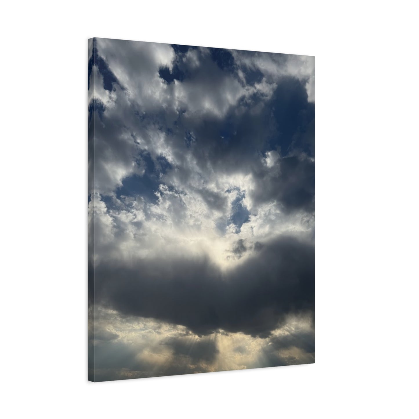 Cloudy Sky Canvas Art - Stretched Matte Wall Decor