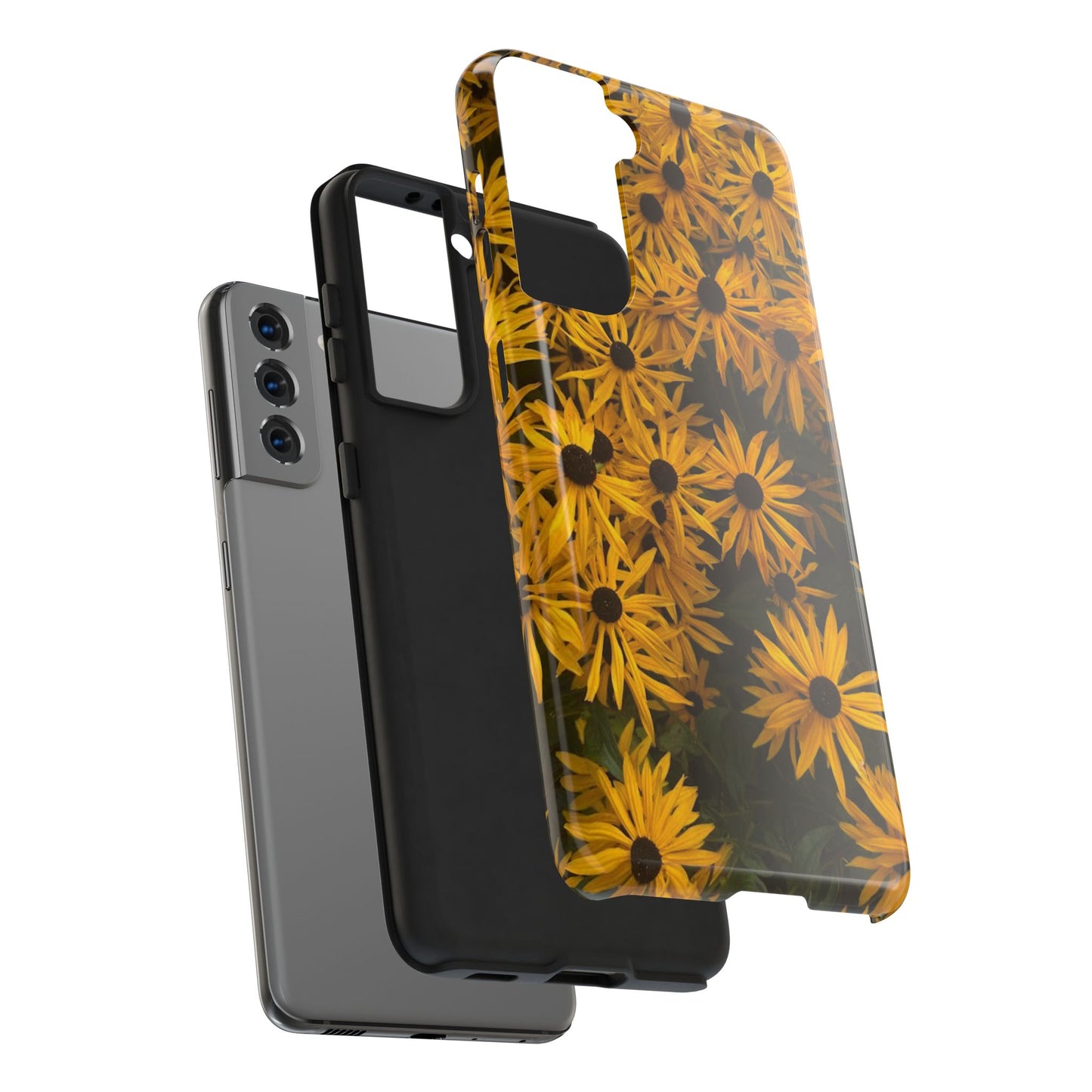 Vibrant Floral Tough Phone Case – Durable Protection with a Sunny Yellow Flower Design