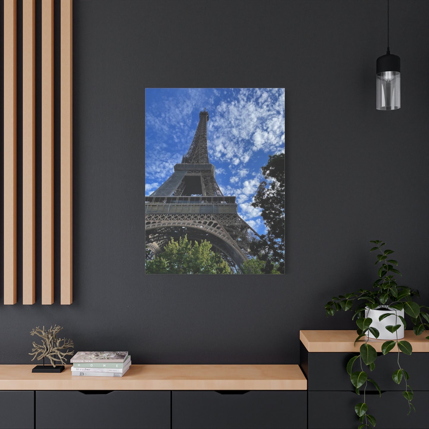 Eiffel Tower Canvas Wall Art – Stretched Matte Print for Paris Lovers