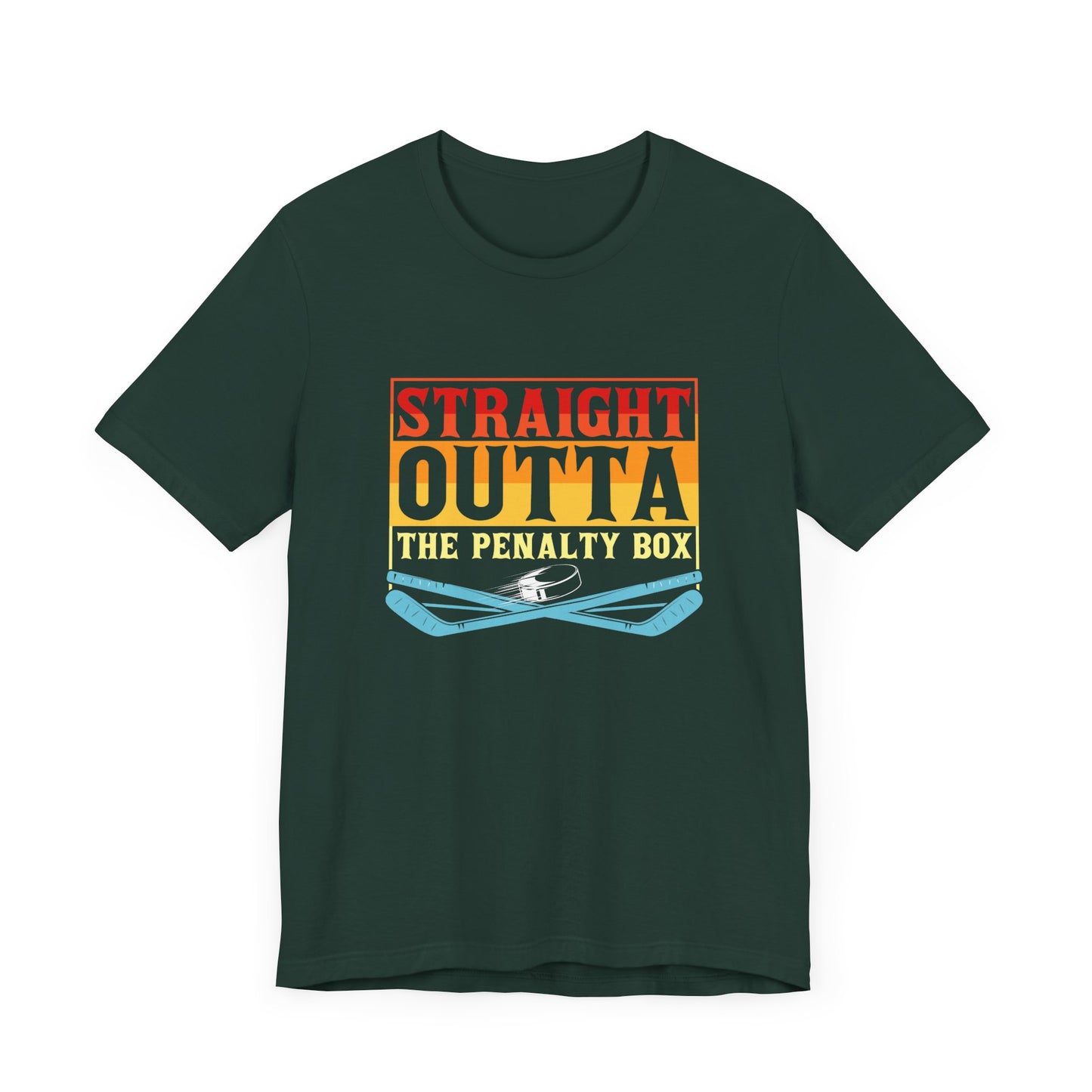 Straight Outta The Penalty Box Unisex T-Shirt - Fun Sports Tee for Game Day Hockey