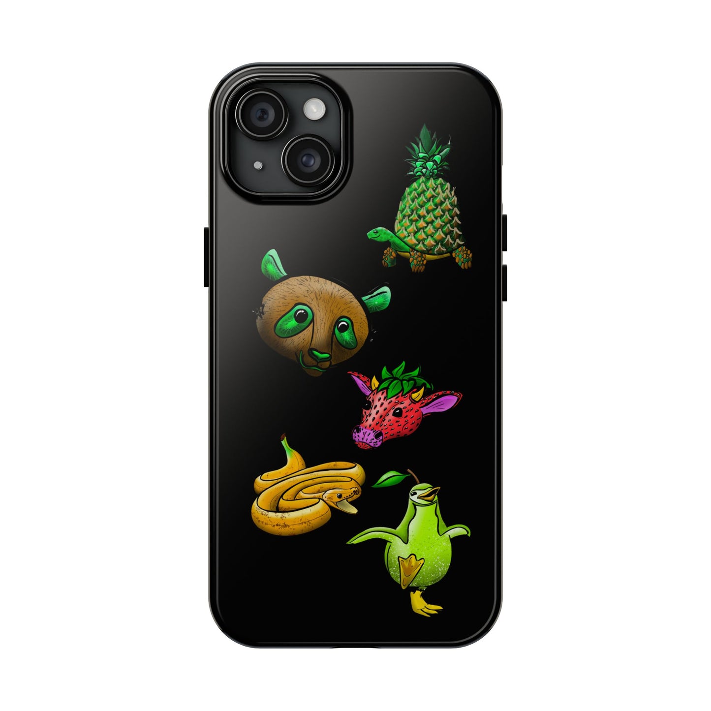 Colorful Animal Design Tough Phone Case - Unique Protection for Wildlife Lovers
