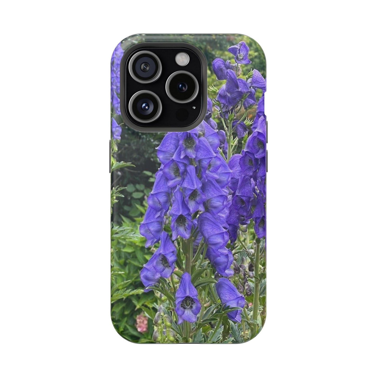 Floral Magnetic Tough Case - Vibrant Purple Flower Design for Resilience and Style
