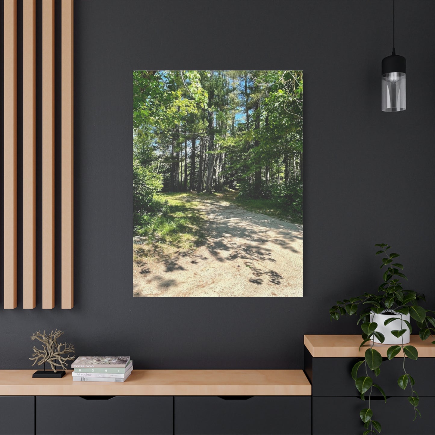 Serene Forest Path Canvas Wall Art - Tranquil Nature Decor for Home