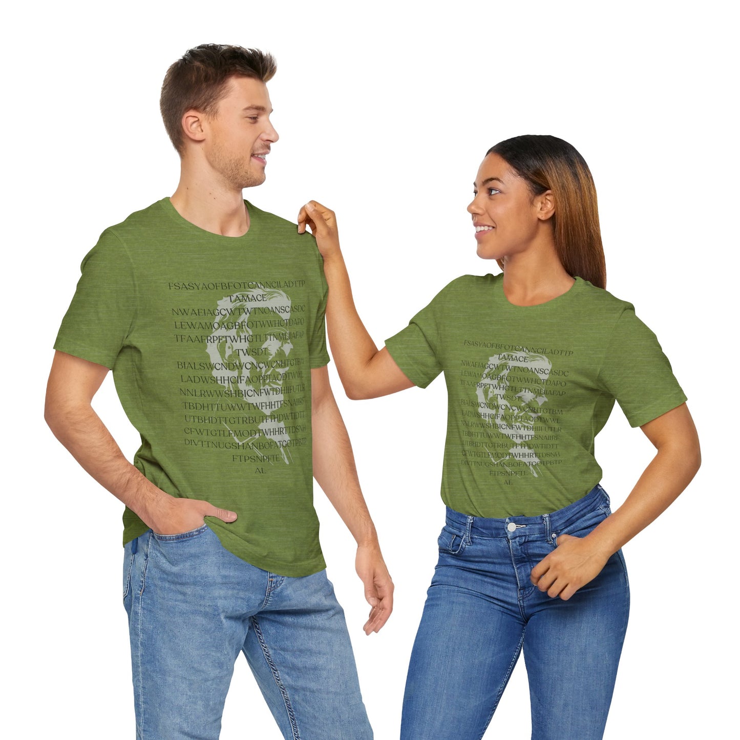 Lincoln's Gettysburg Address Unisex Jersey Short Sleeve Tee with Text Design