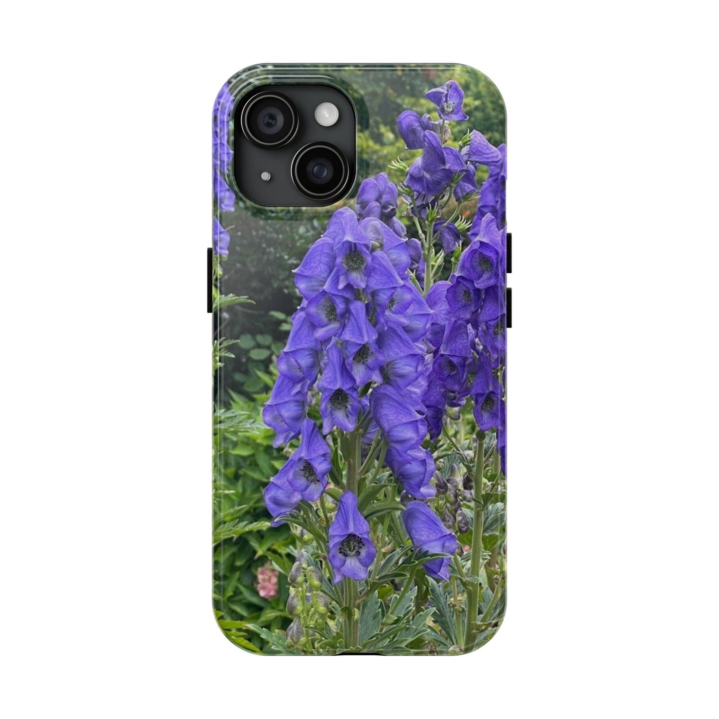 Elegant Floral Tough Phone Case - Purple Aconite Design