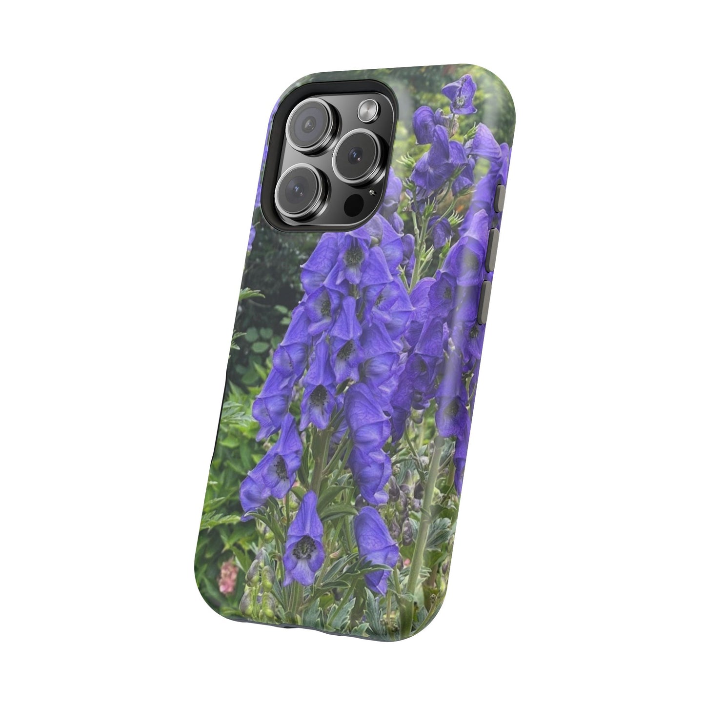 Floral Magnetic Tough Case - Vibrant Purple Flower Design for Resilience and Style